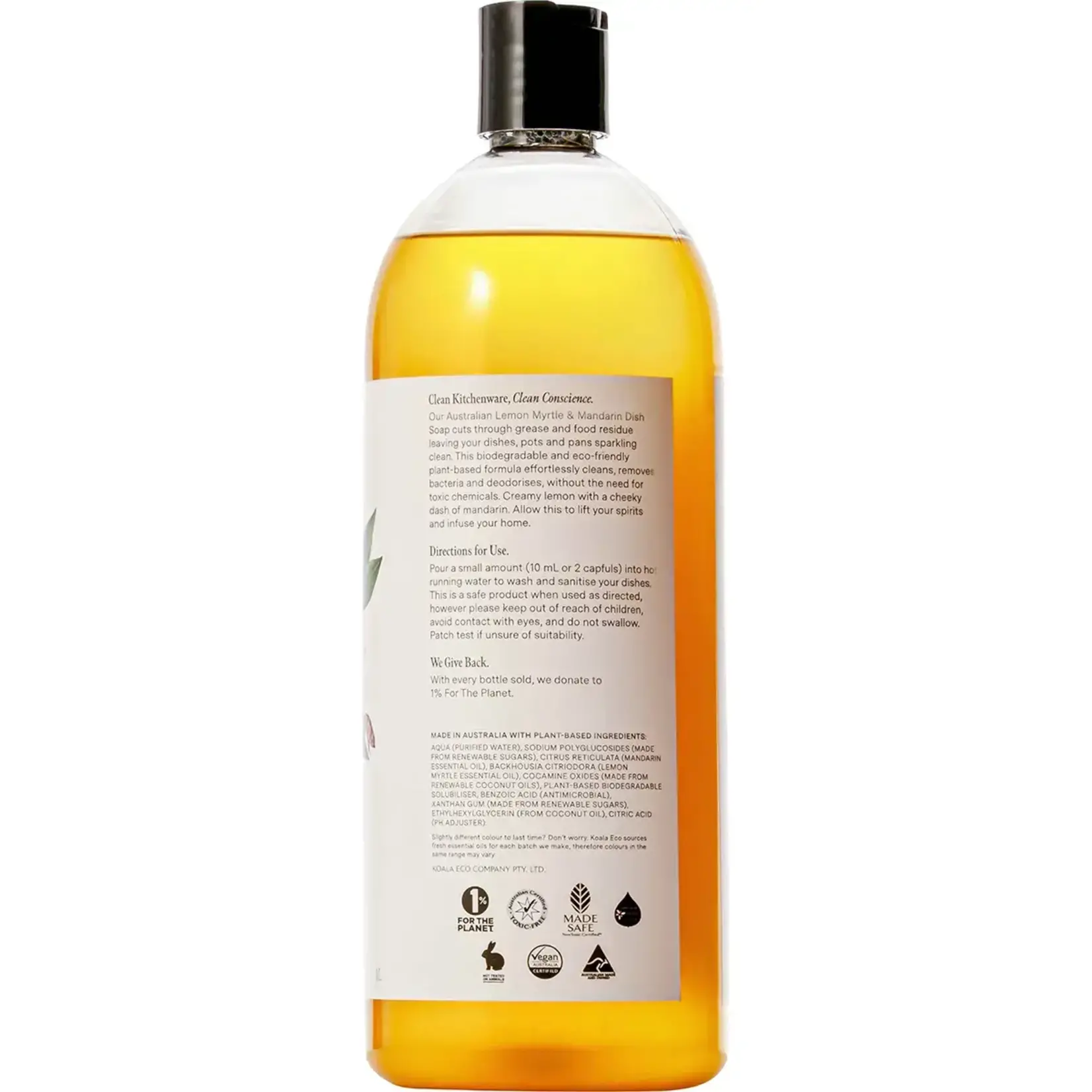 KOALA ECO Koala Eco Dish Soap Lemon Myrtle & Mandarin 1L