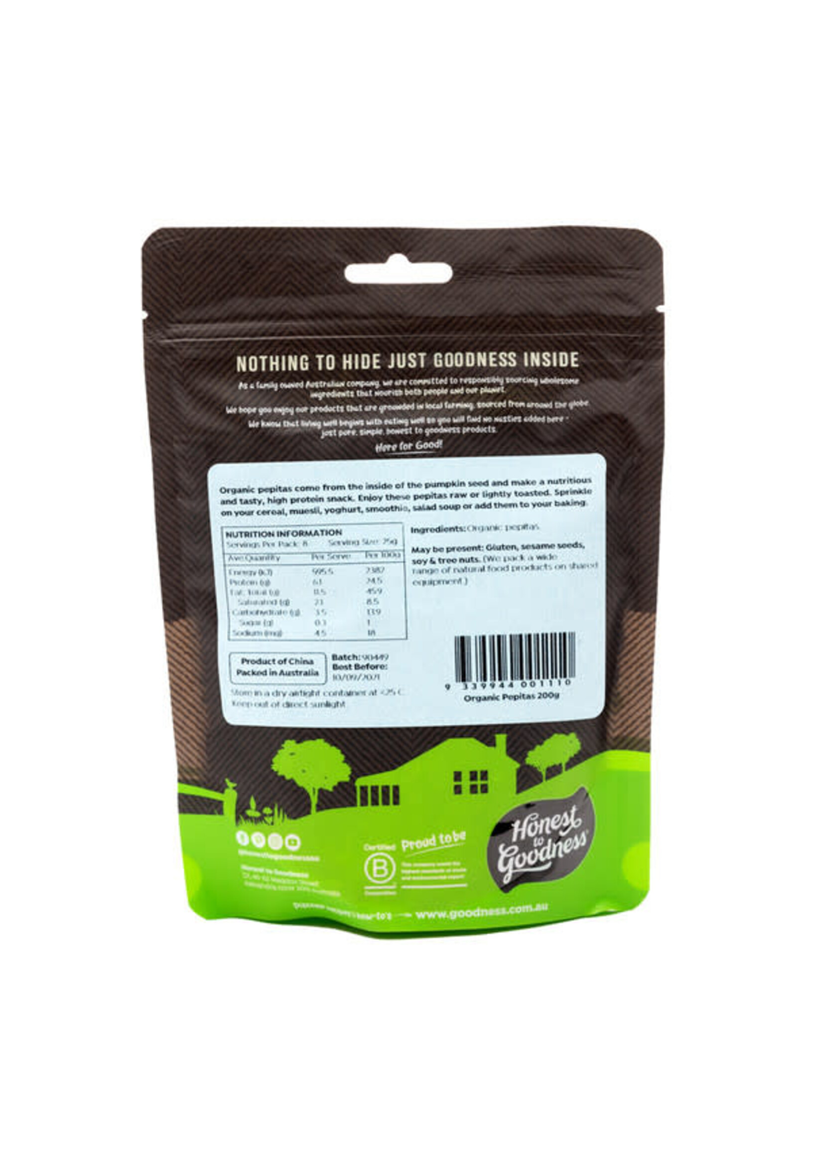 Honest To Goodness Honest to Goodness Pepita 200g