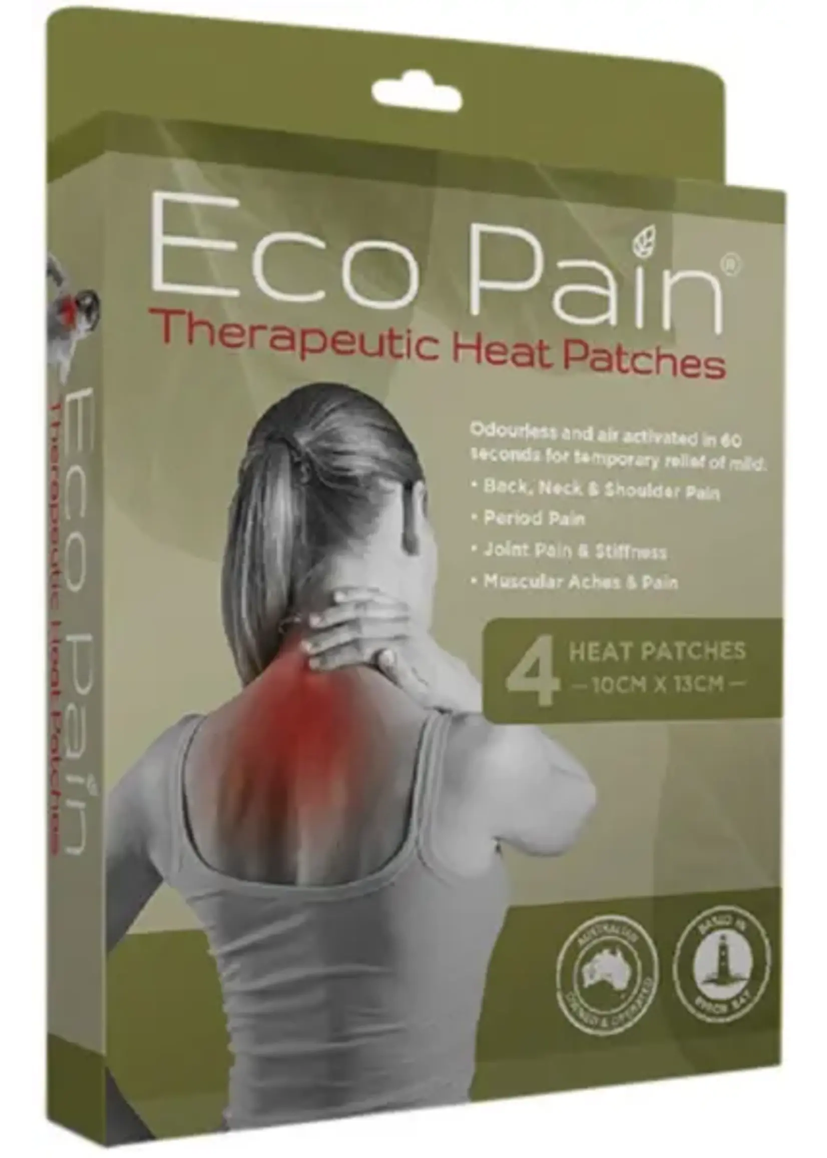 Eco Pain Eco Pain Therapeutic Heat Patches Air Activated 4pk