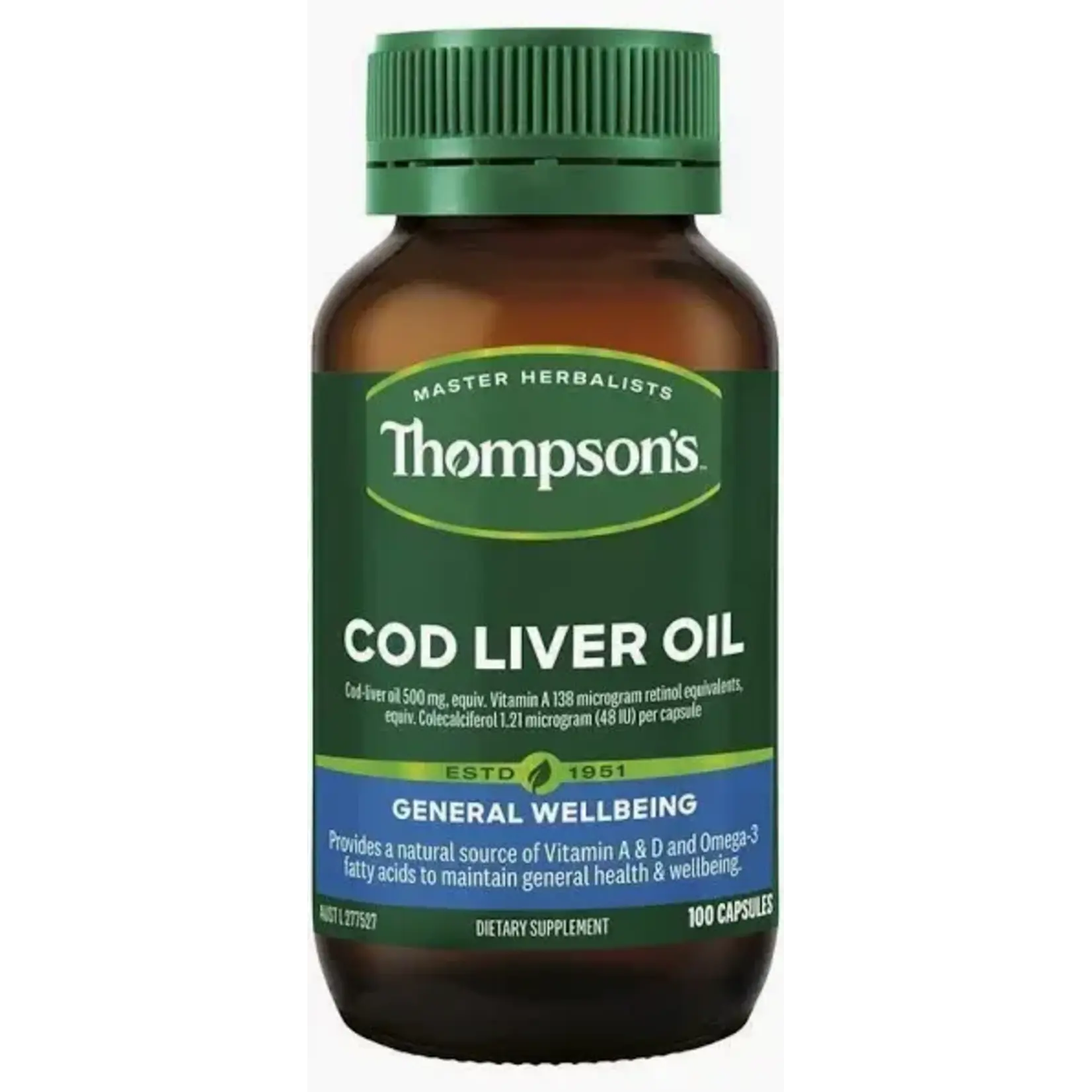 Thompson's Thompsons Cod Liver Oil Plus 100 caps
