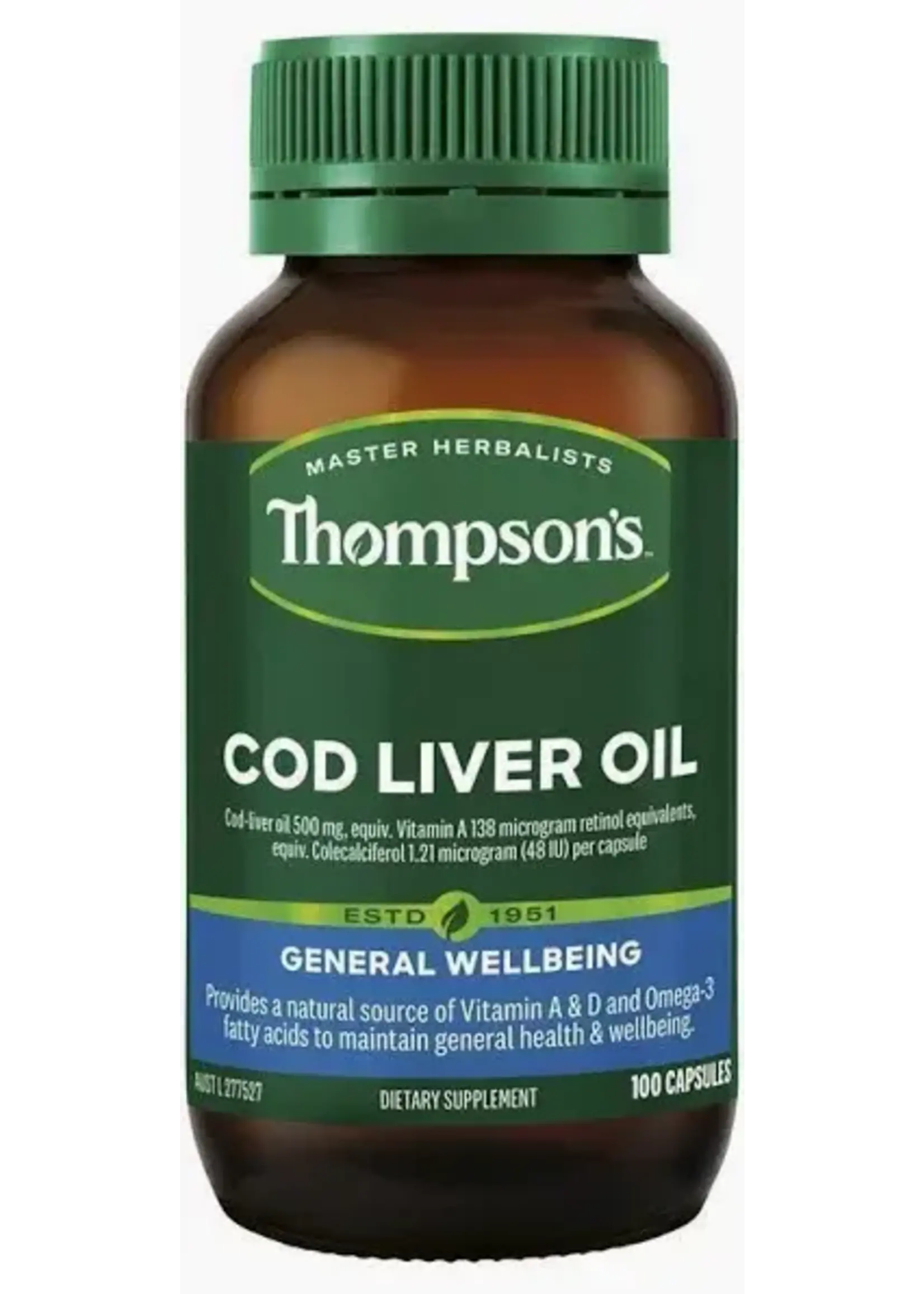 Thompson's Thompsons Cod Liver Oil Plus 100 caps