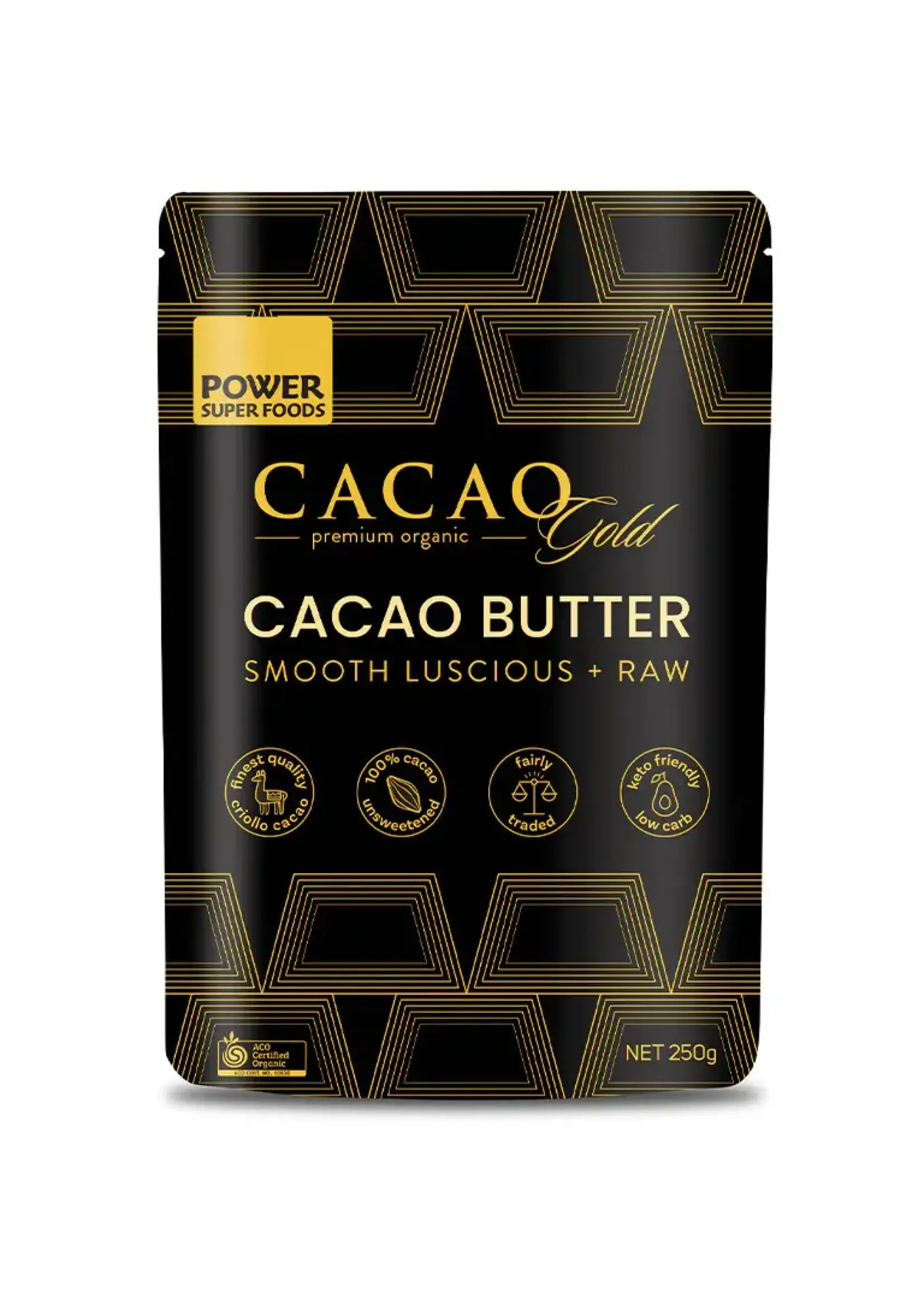 Power Super Foods Power Super Foods Organic Cacao Butter Raw Chunks Gold 250g