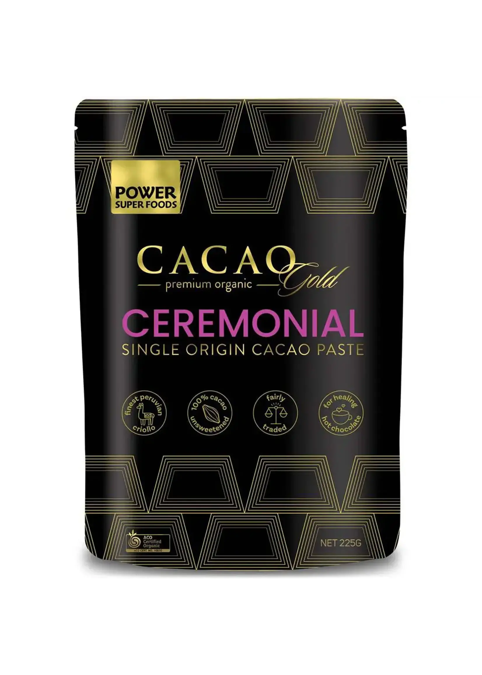 Power Super Foods Power Superfoods Cacao Gold Ceremonial Cacao Paste Chunks 225g