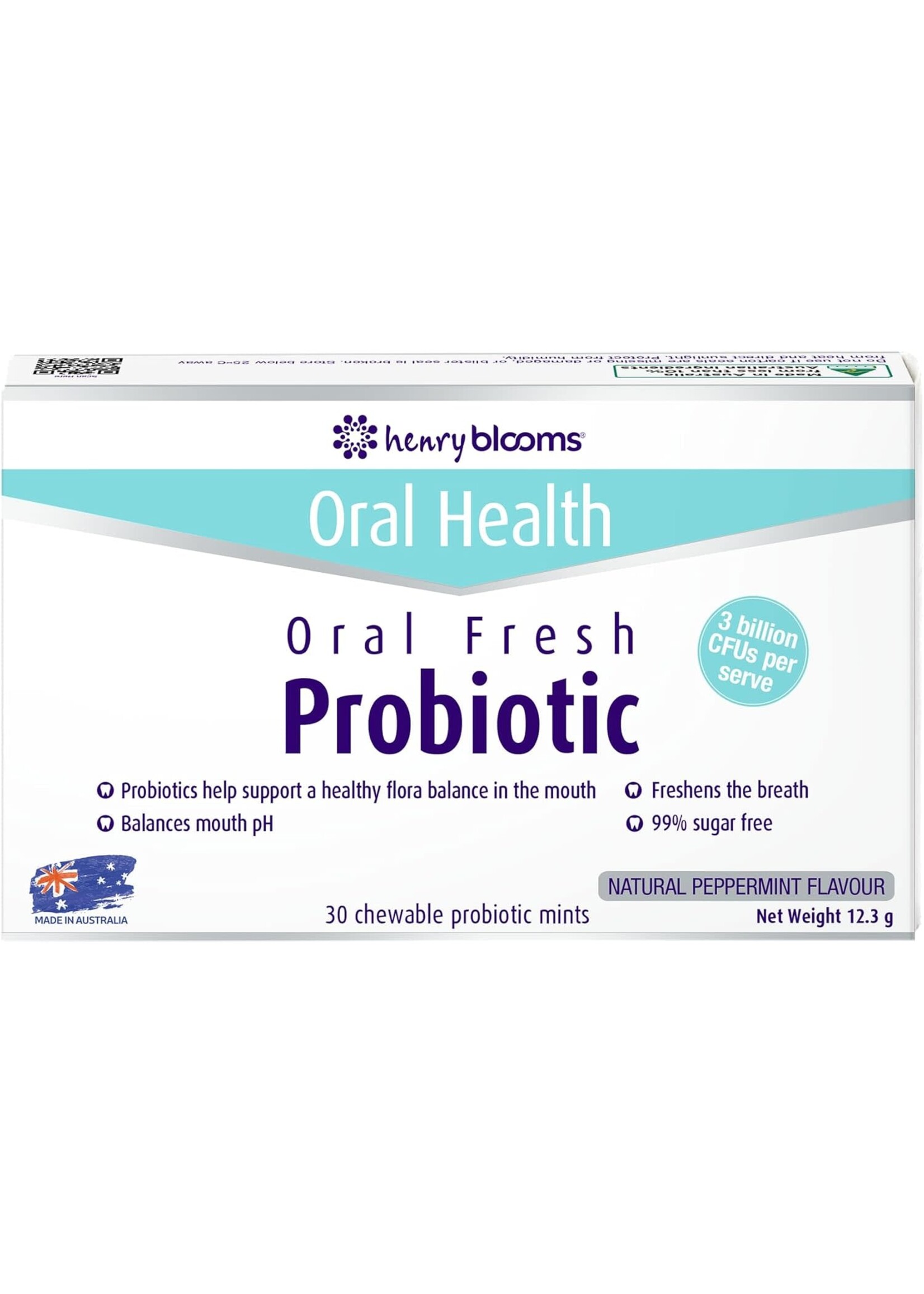 Henry Blooms Blooms Oral Fresh Probiotic  Natural Peppermint 20 chewable mints (DISCONTINUED)