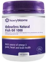 Henry Blooms Blooms Odourless Natural Fish Oil 400 capsules