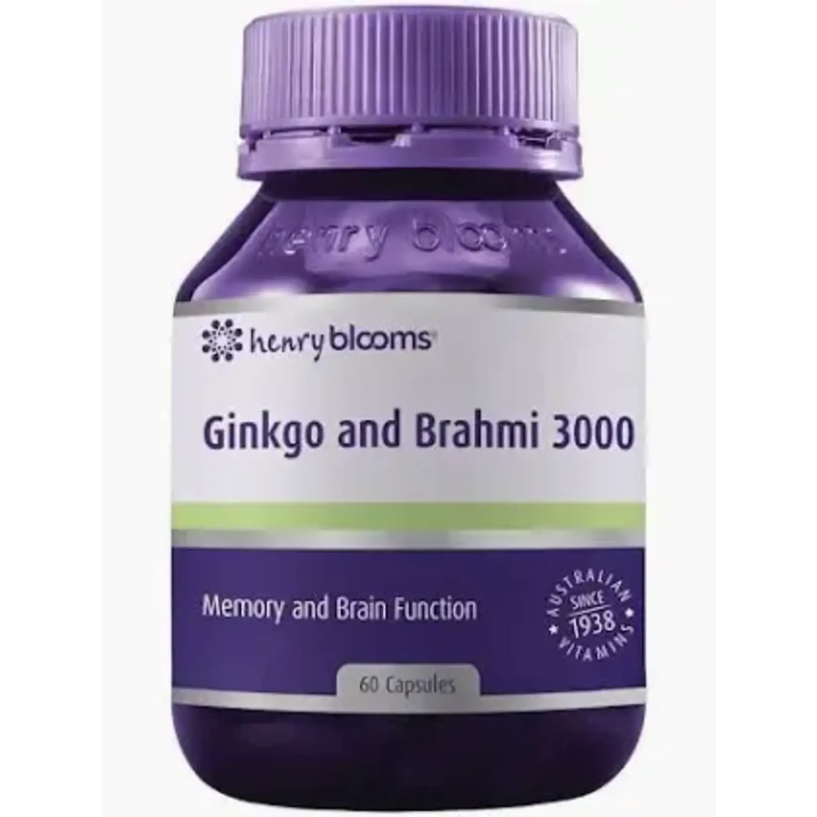 Blooms Blooms Ginkgo and Brahmi 3000 60 vegetarian capsules
