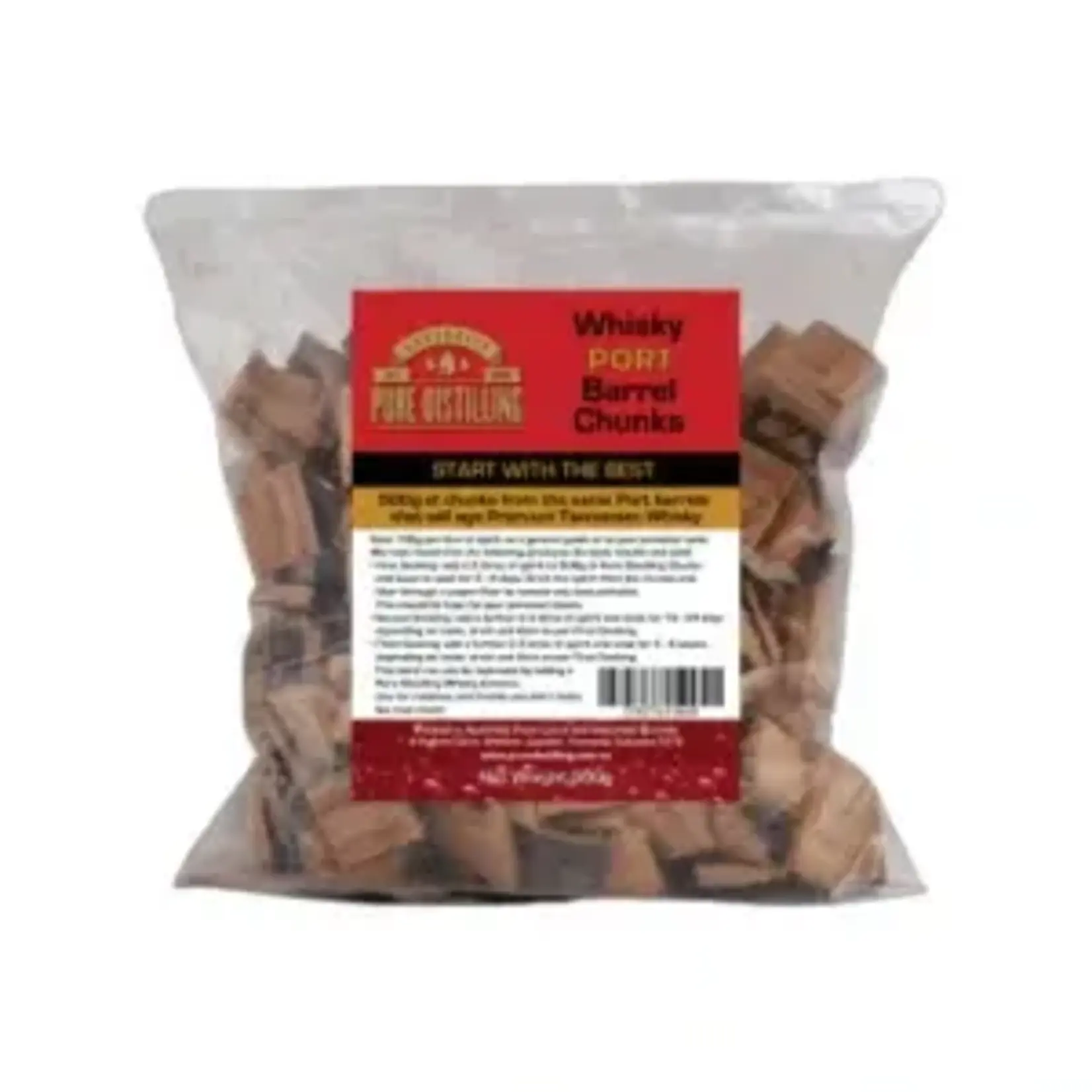 Pure distilling Pure Distilling Whiskey Port Barrell Chunks 500g