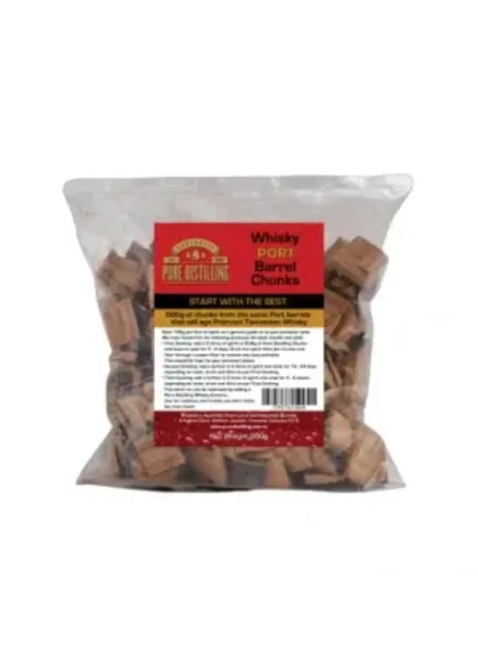Pure distilling Pure Distilling Whiskey Port Barrell Chunks 500g
