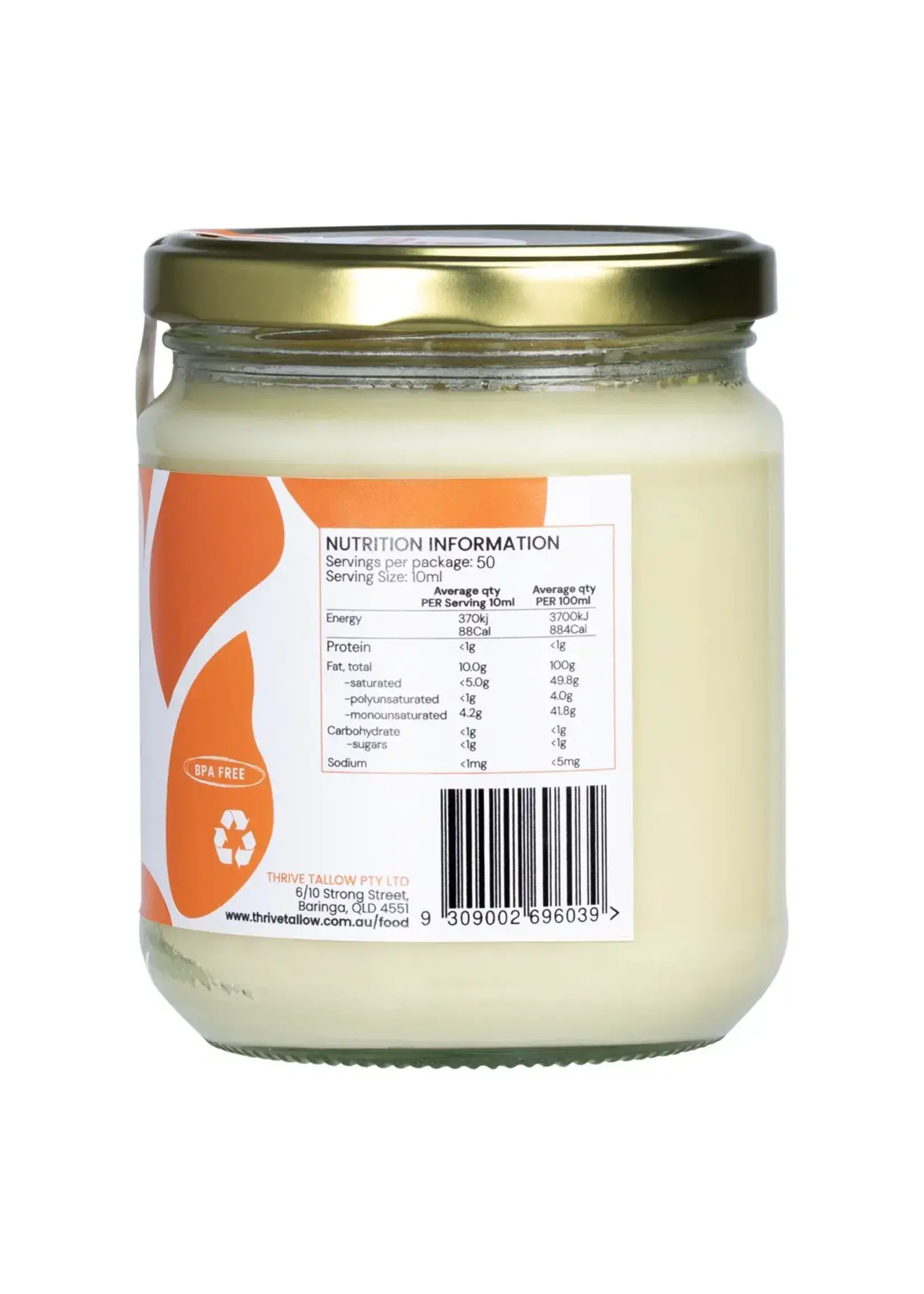Thrive Tallow Thrive Tallow 100% Grass Fed Tallow 500ml