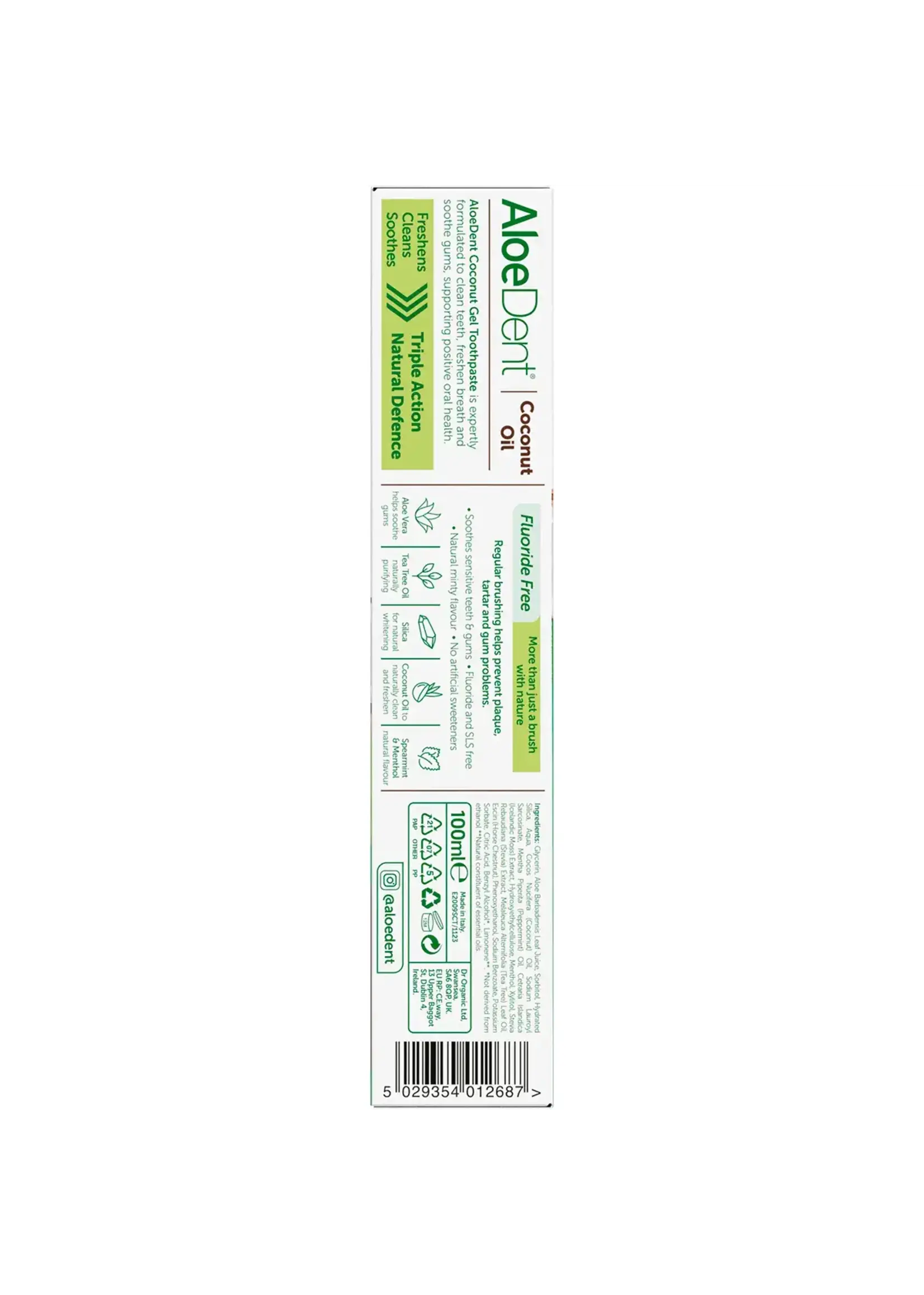 Aloe Dent Aloe Dent Toothpaste Coconut Oil Fluoride Free 100ml