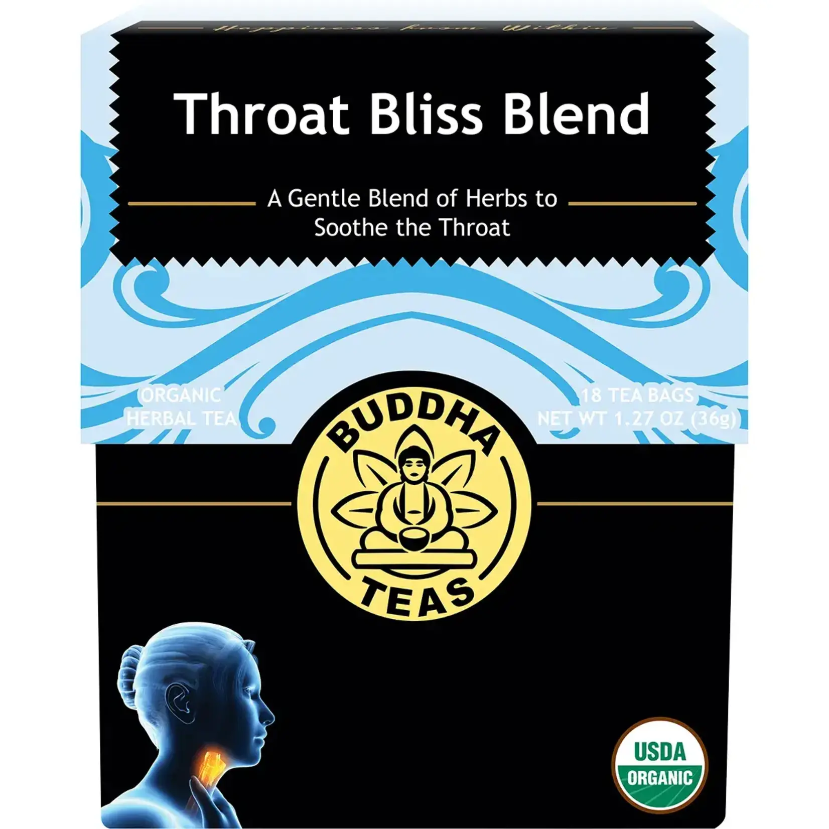 Buddha Teas Buddha Teas Organic Herbal Tea Bags 18pk Throat Bliss Blend