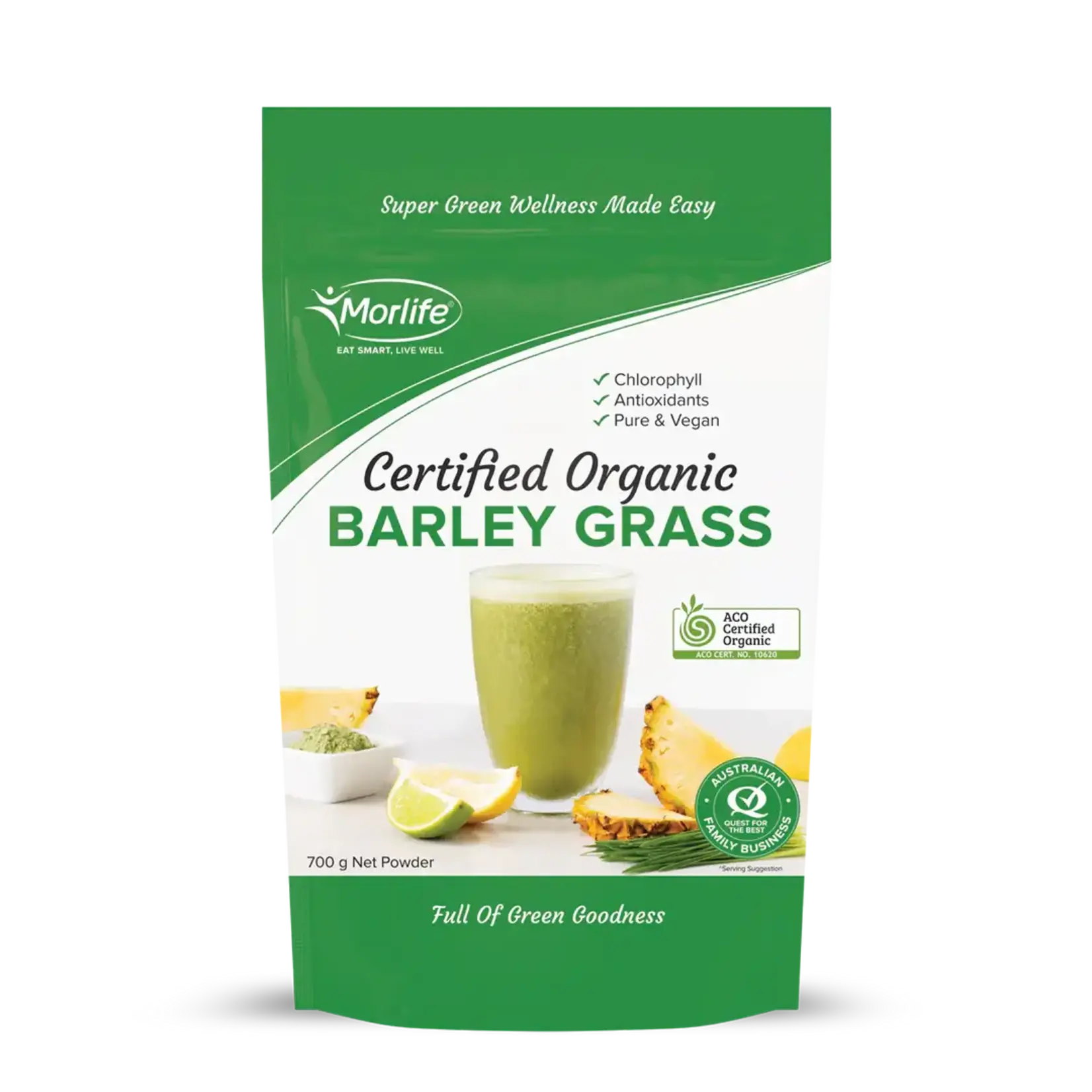 MORLIFE Morlife Certified Organic Barley Grass 700g