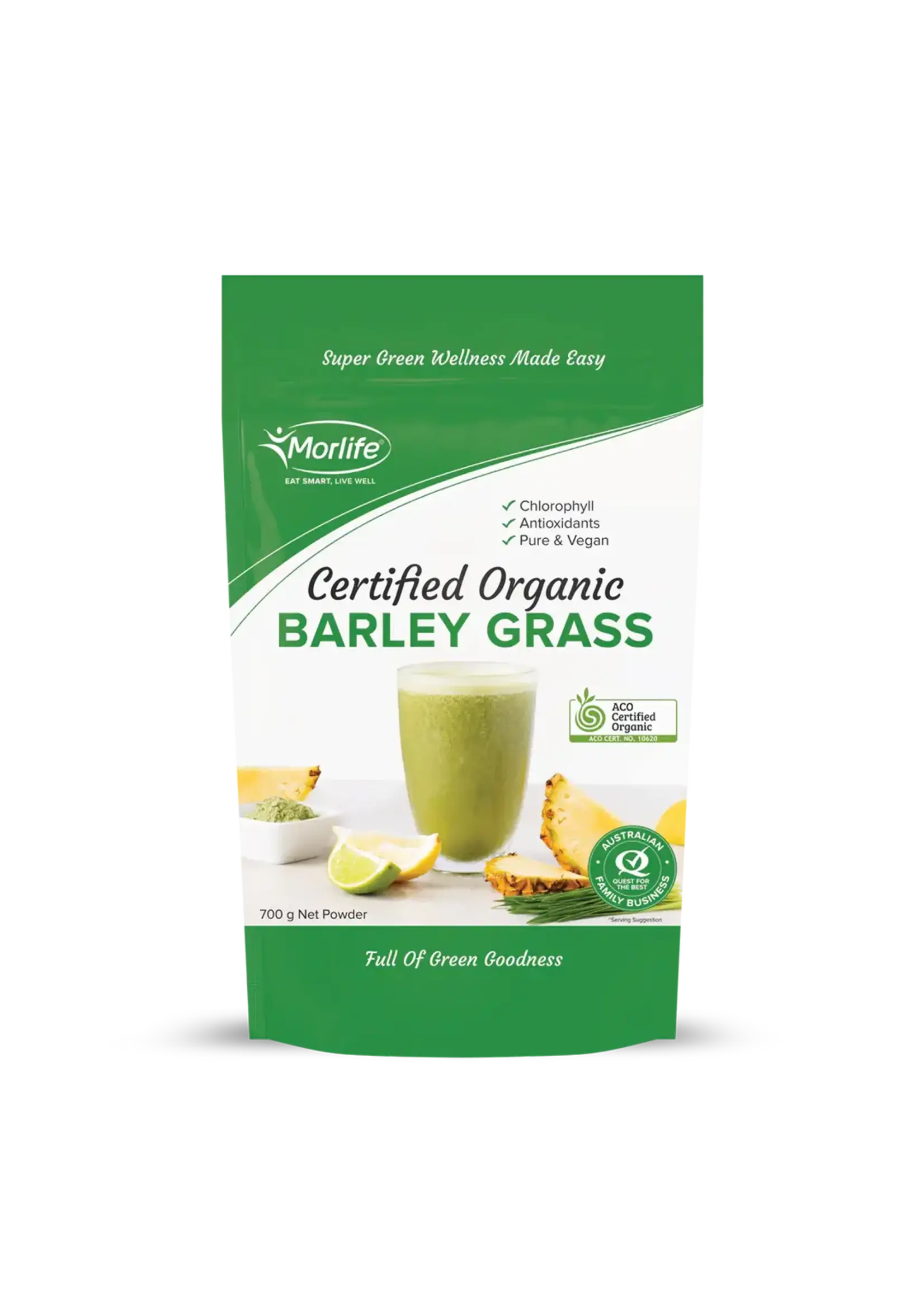 MORLIFE Morlife Certified Organic Barley Grass 700g