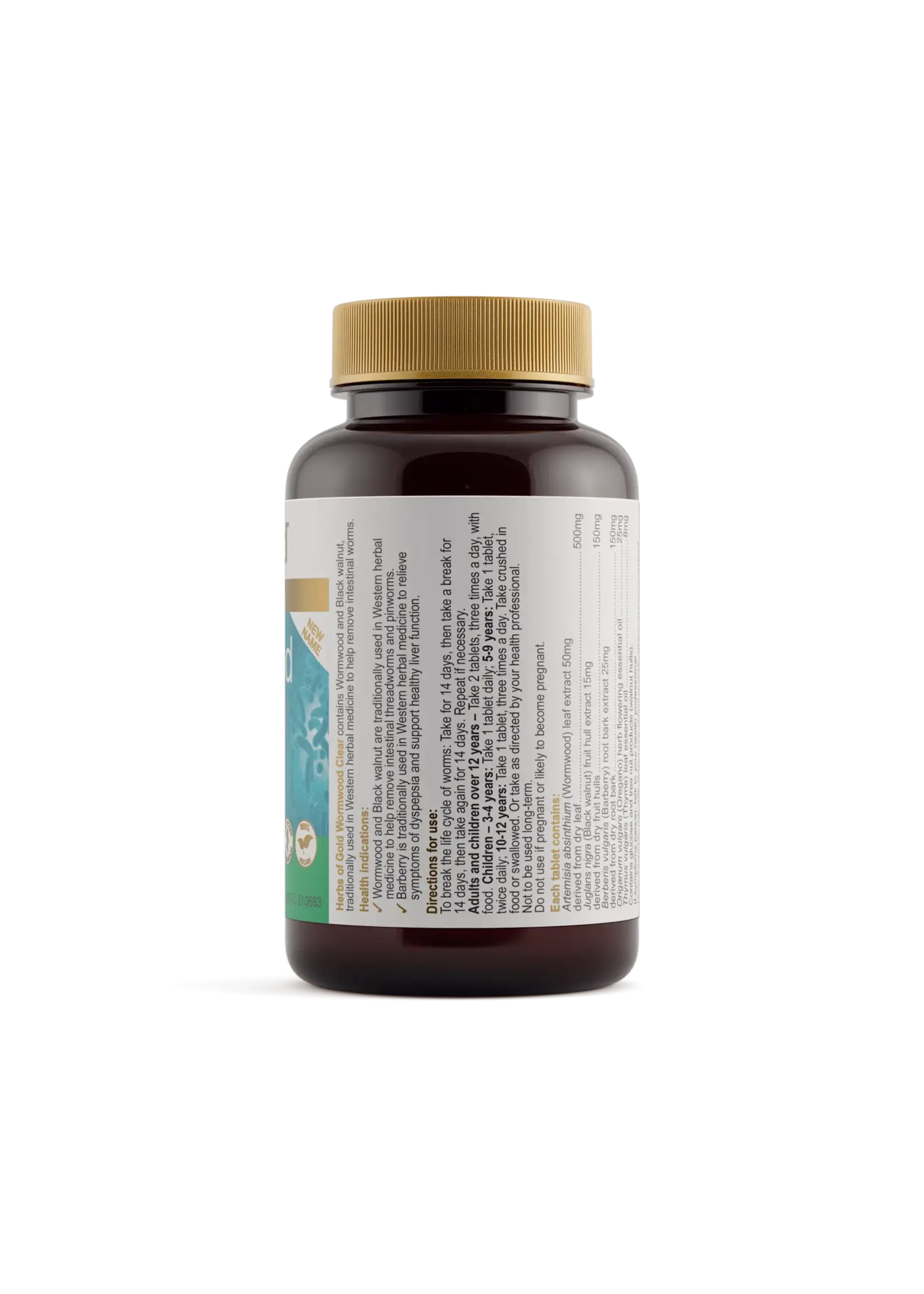 Herbs of Gold Herbs of Gold Wormwood Clear 84 tabs (Parastrike)