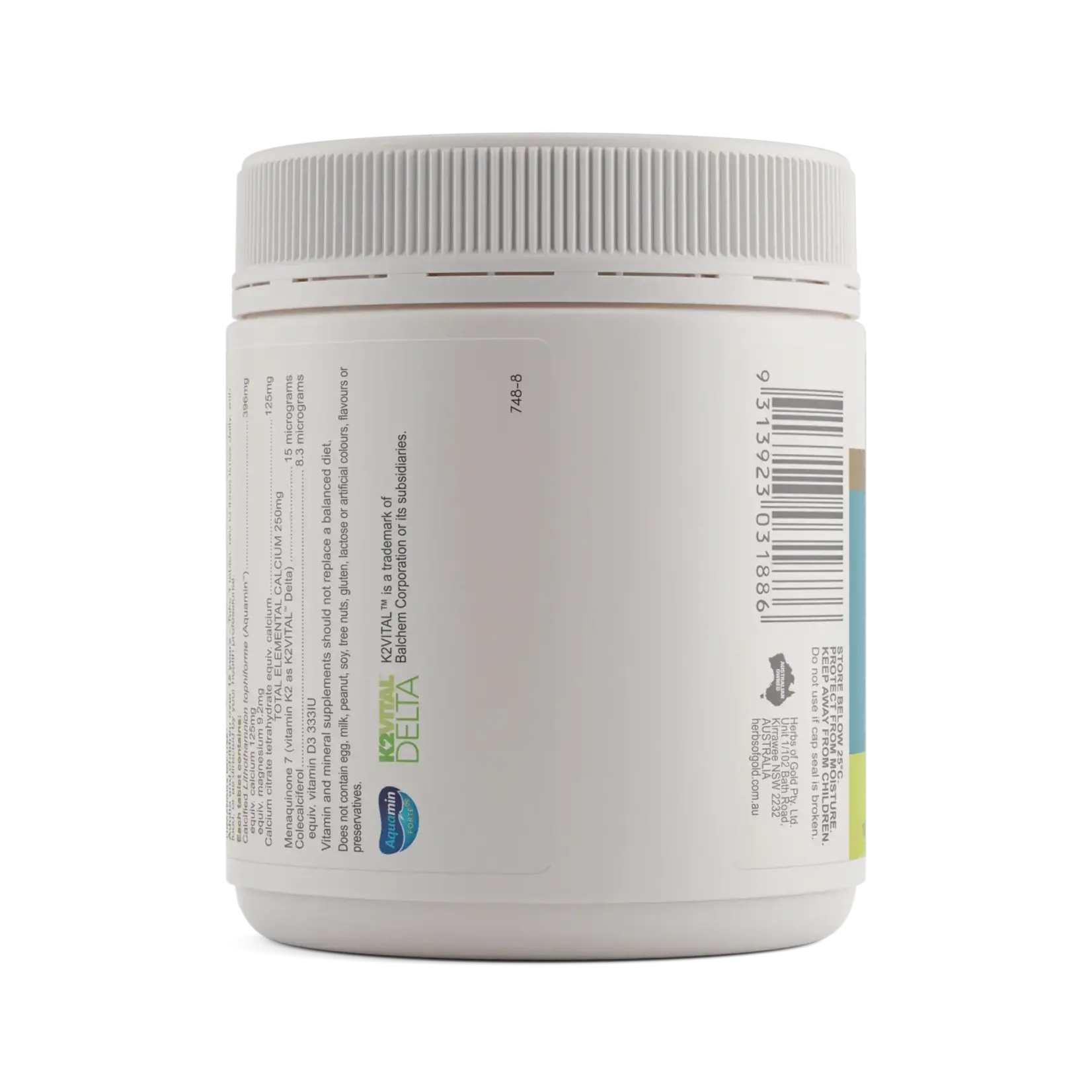 Herbs of Gold Herbs of Gold Calcium K2 with D3 180 tabs