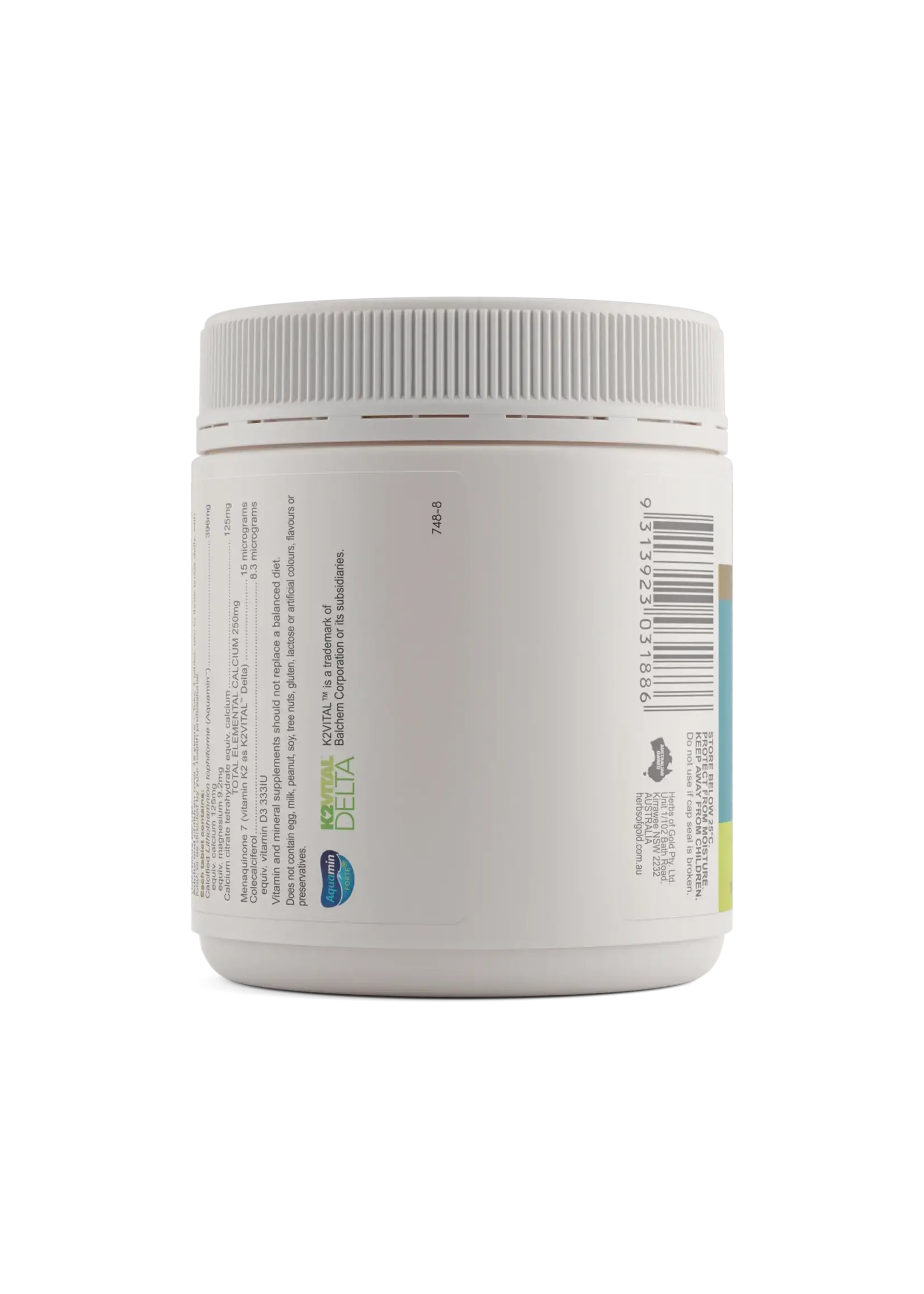 Herbs of Gold Herbs of Gold Calcium K2 with D3 180 tabs