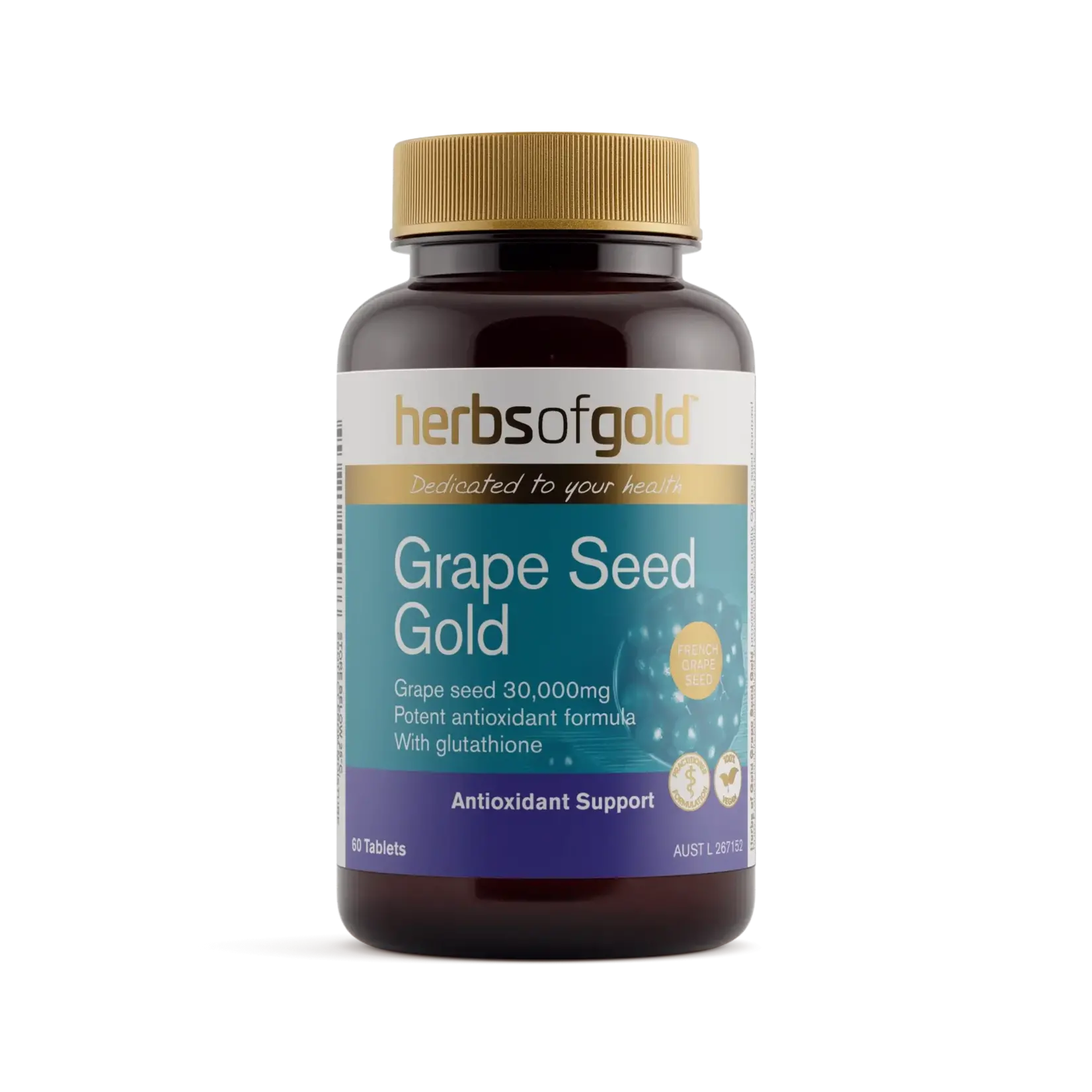 Herbs of Gold Herbs of Gold Grape Seed Gold 60 tabs