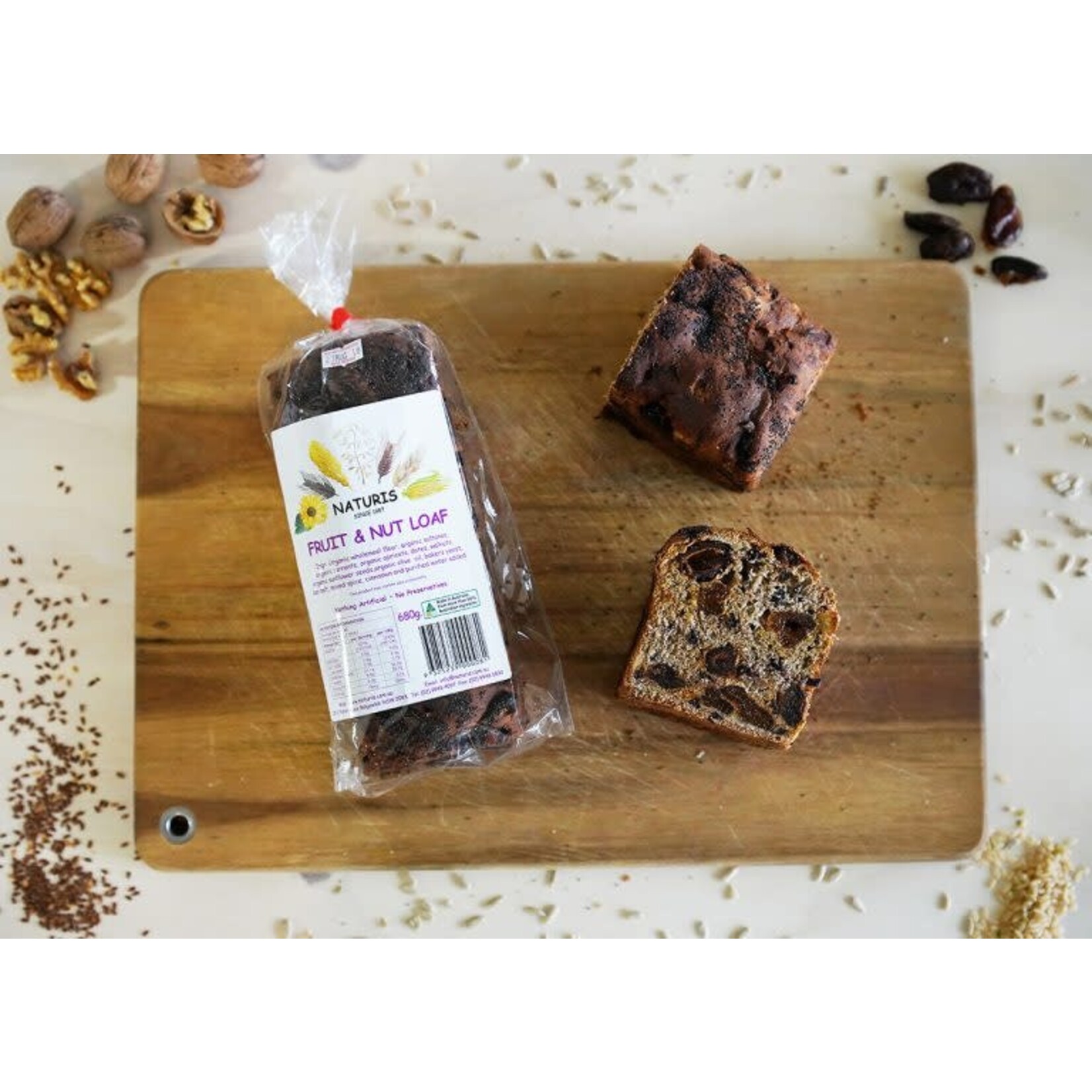 Naturis Bread NATURIS Fruit and Nut Loaf 680g Organic Gluten Free