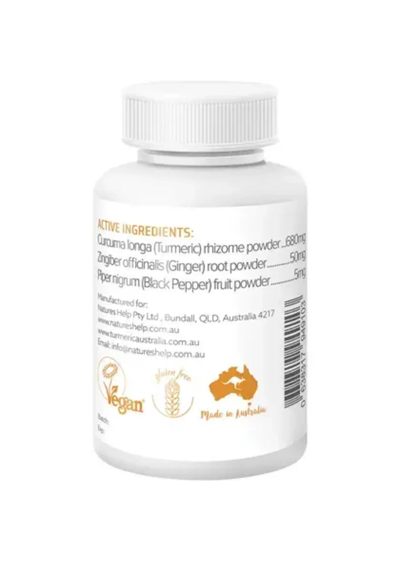 Natures Help Natures Help Organic Turmeric with Black Pepper & Ginger 120 caps