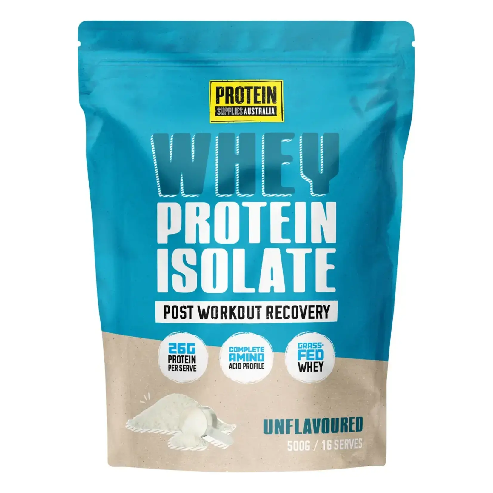 Protein Supplies Australia Protein Supplies Australia WPI (Whey Protein Isolate) Pure 500g (Blue lettering)
