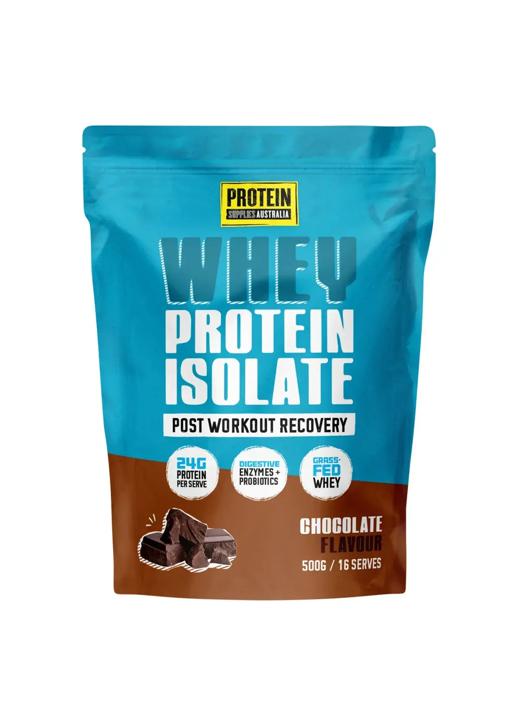 Protein Supplies Australia Protein Supplies Australia WPI (Whey Protein Isolate) Fast Release Chocolate 500g (Blue)