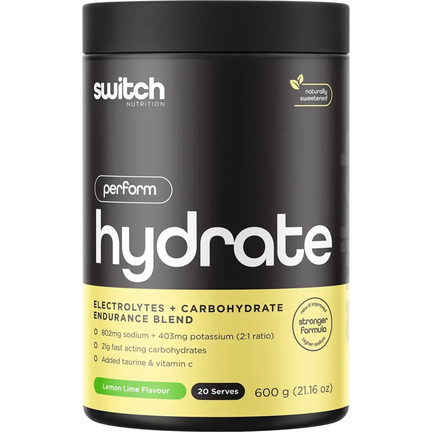 Switch Nutrition Switch Nutrition Hydrate Electrolytes Carbohydrate Lemon Lime 600g