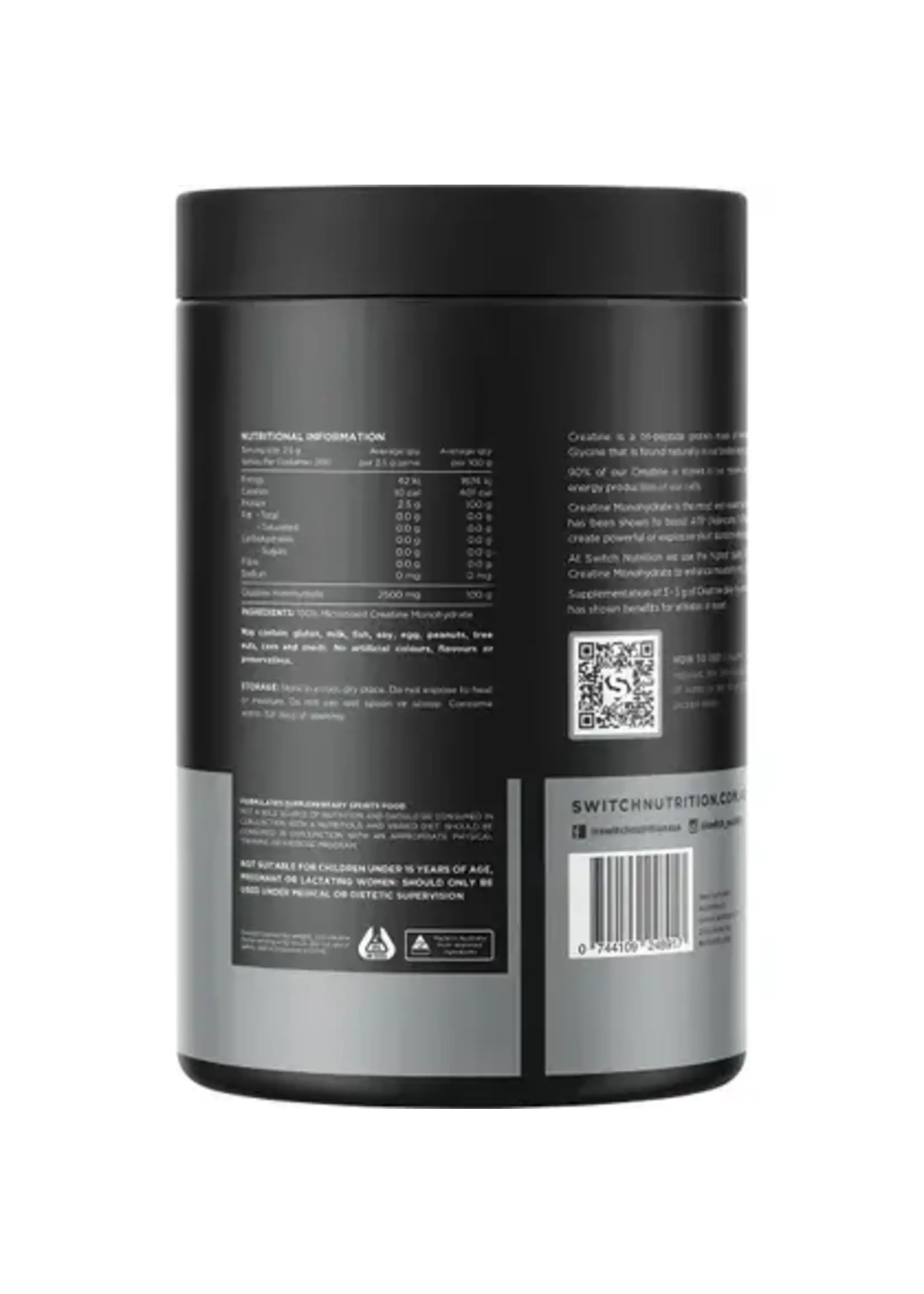 Switch Nutrition Switch Nutrition Creatine Micronized Monohydrate 100% pure 500g Unflavoured