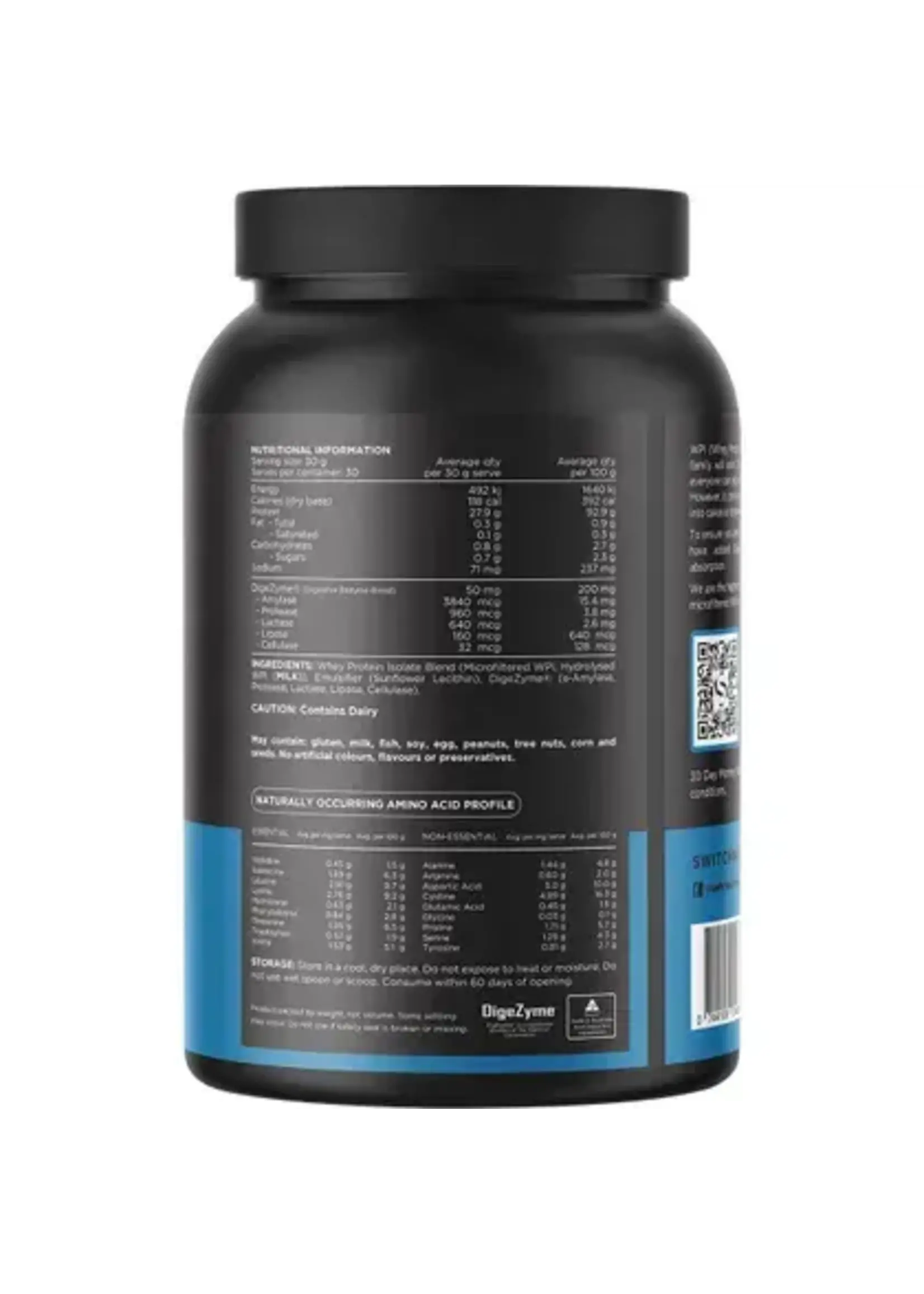 Switch Nutrition Switch Nutrition WPI Premium Whey Protein Isolate Unflavoured 900g