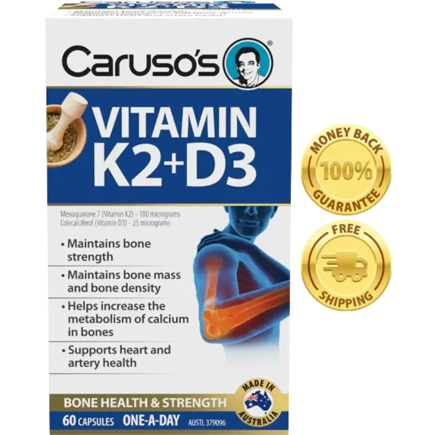 Caruso's Carusos vitamin K2 + D3 60cap