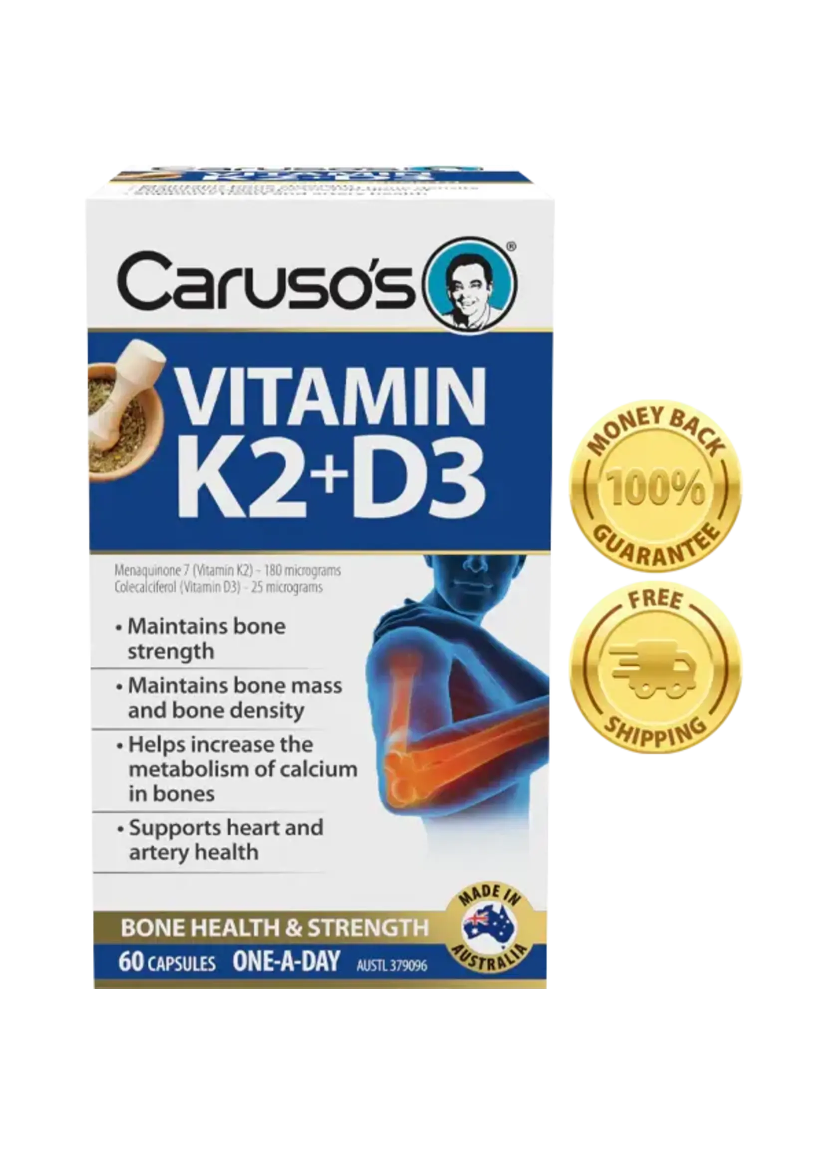 Caruso's Carusos vitamin K2 + D3 60cap