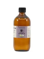 VRINDAVAN Vrindavan Organic Castor Oil 100% Natural 500mls (Amper Glass Bottle Violet Label)