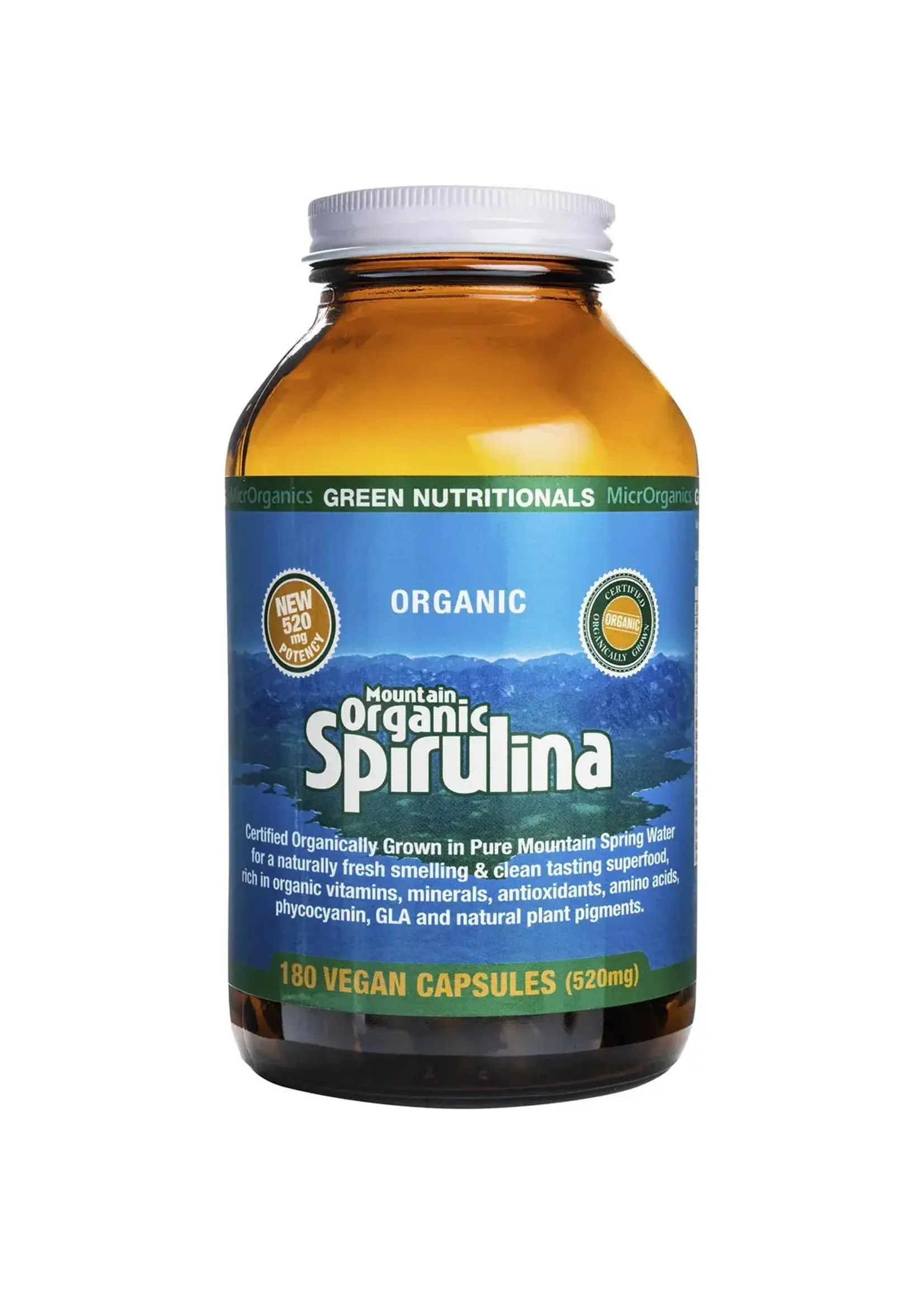 Green Nutritionals Green Nutritionals Organic Spirulina 180 caps