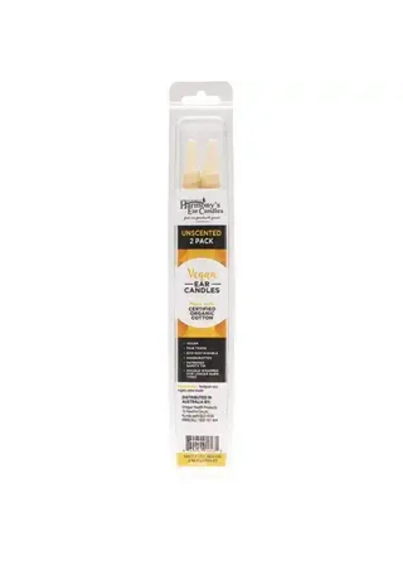 Harmony's Ear Candles Harmony's Ear Candles Vegan Ear Candles Unscented 2pack