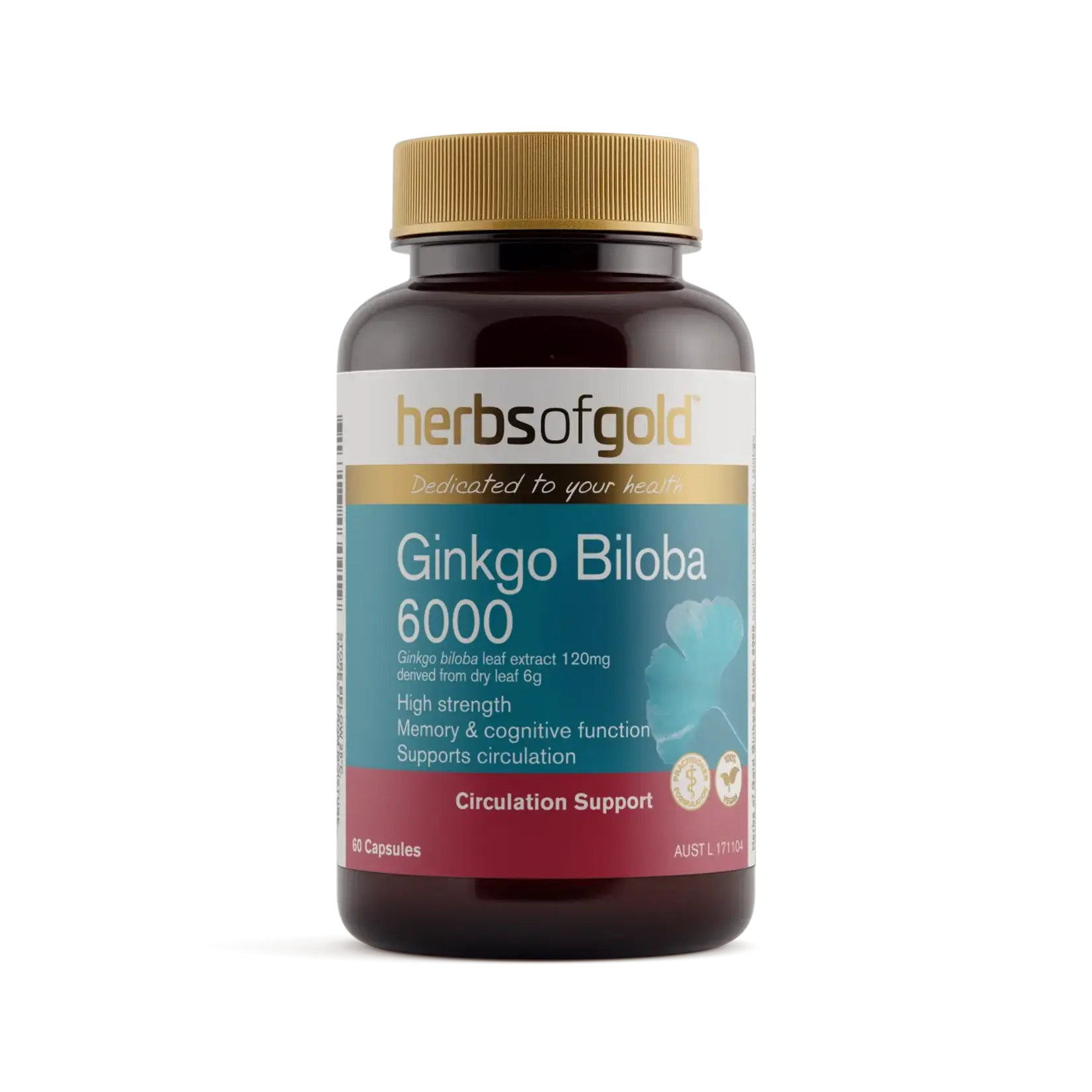 Herbs of Gold Herbs of Gold Ginkgo Biloba 6000 60 caps