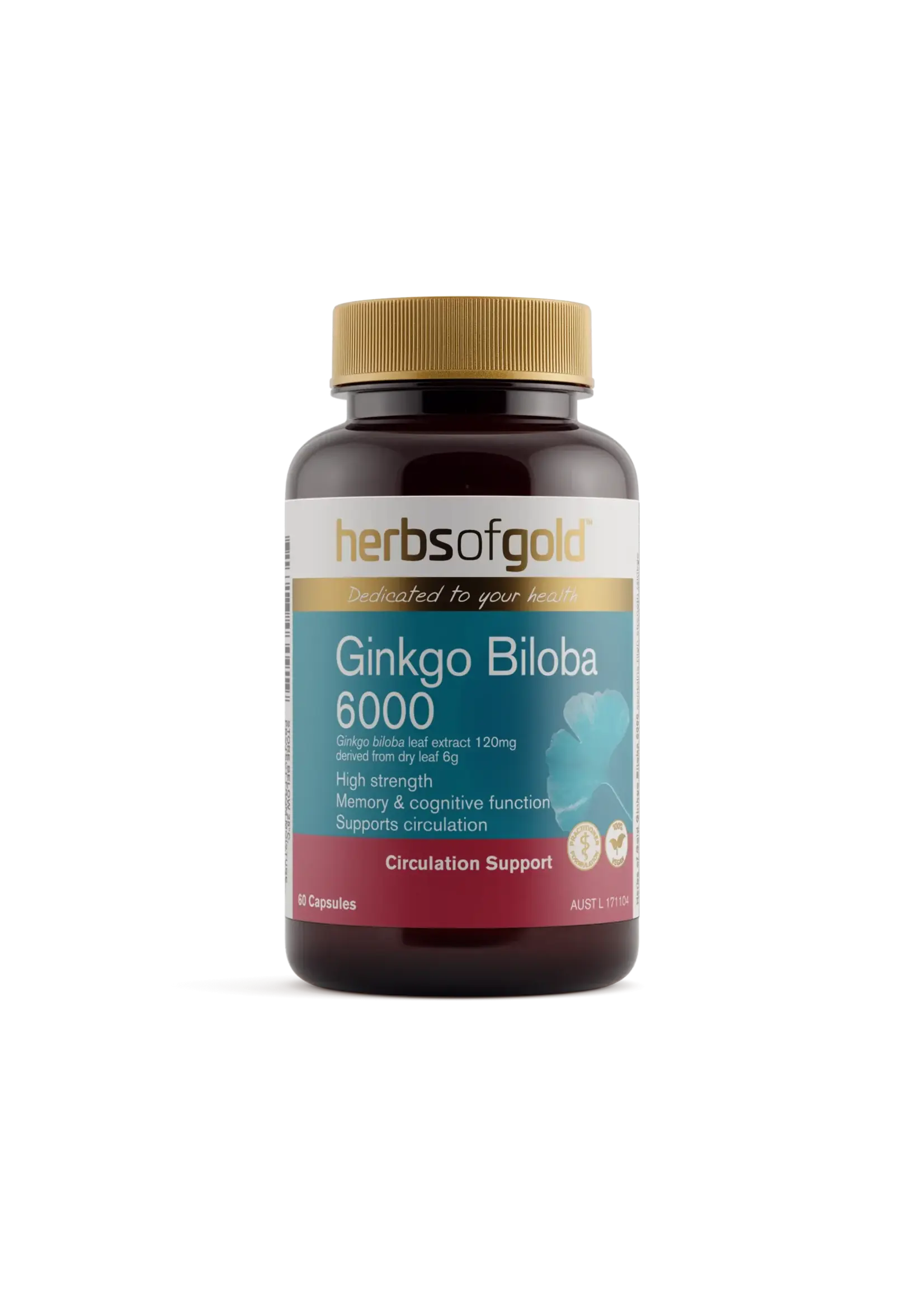 Herbs of Gold Herbs of Gold Ginkgo Biloba 6000 60 caps