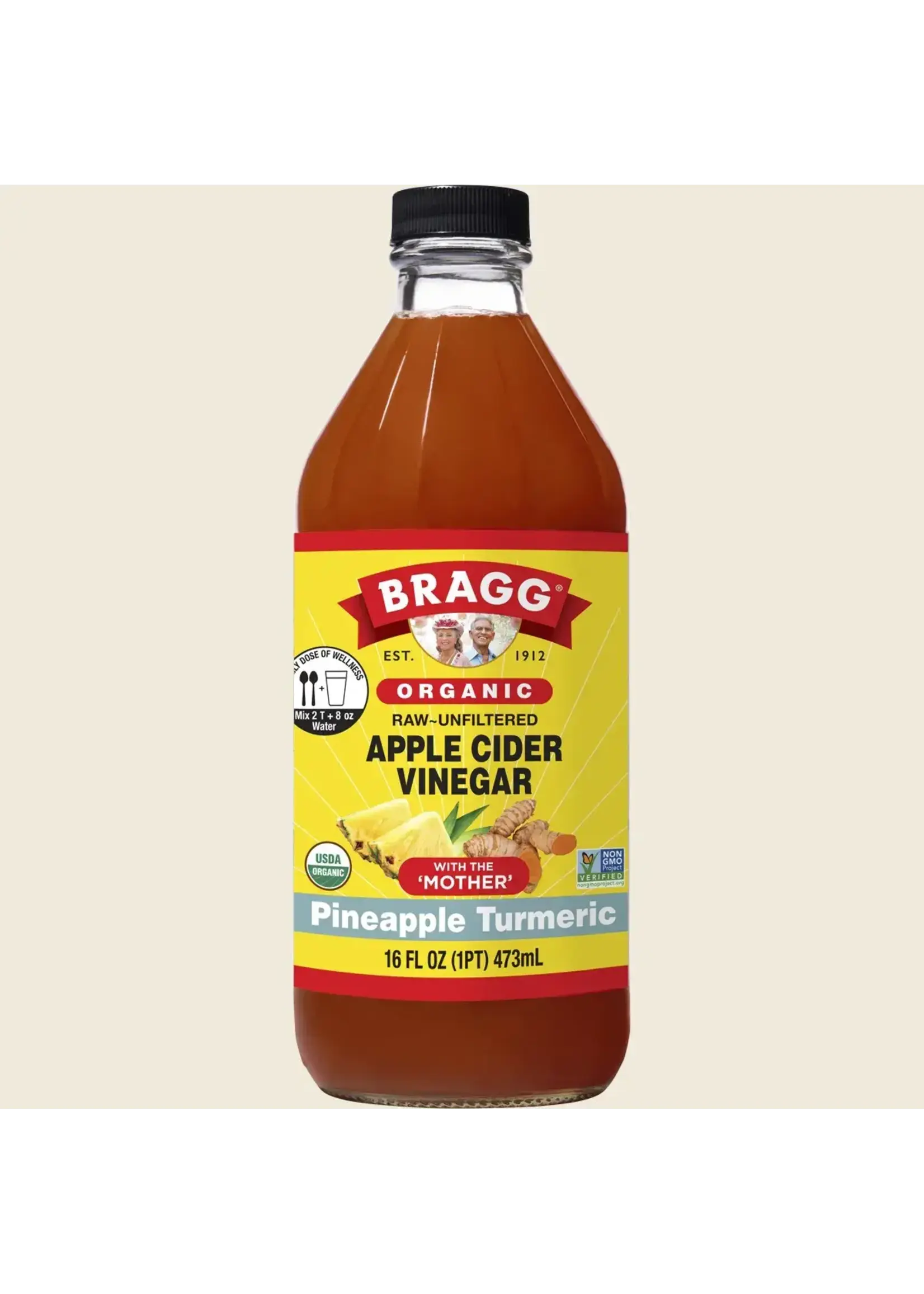 BRAGG Bragg Apple cider vinegar Pineapple and turmeric 473