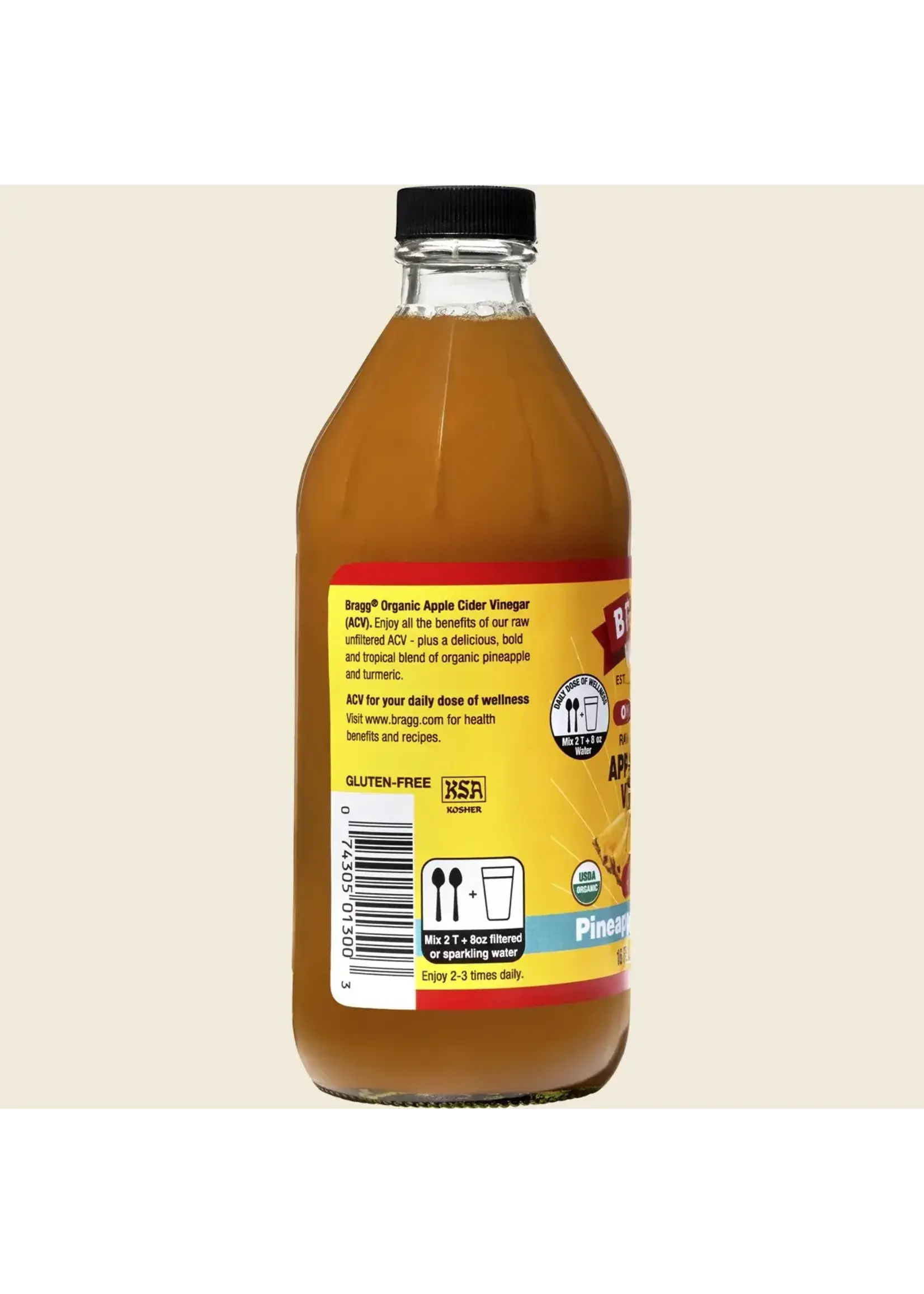 BRAGG Bragg Apple cider vinegar Pineapple and turmeric 473