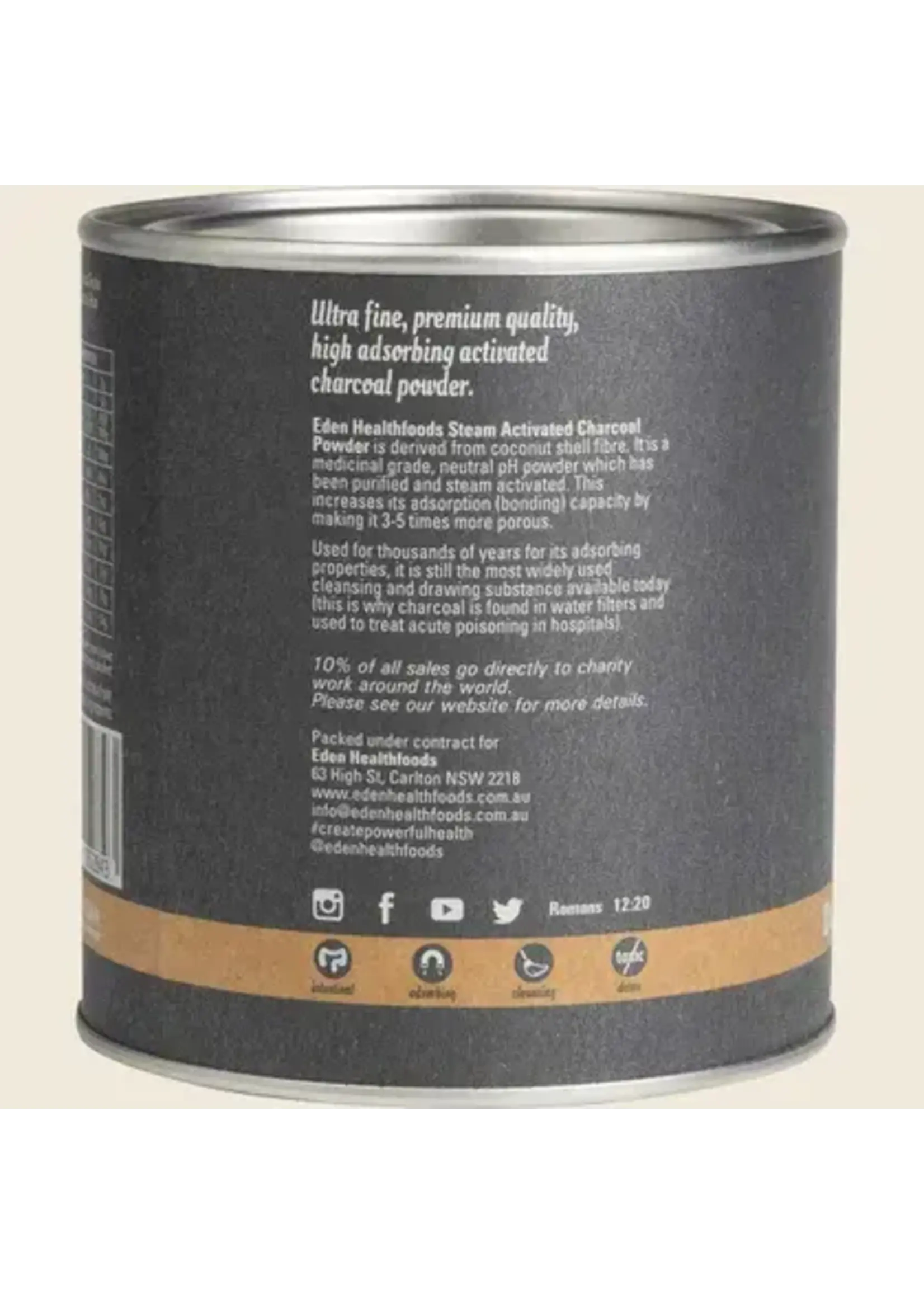 Unique Health Products Eden Activated Charcoal Powder 100g