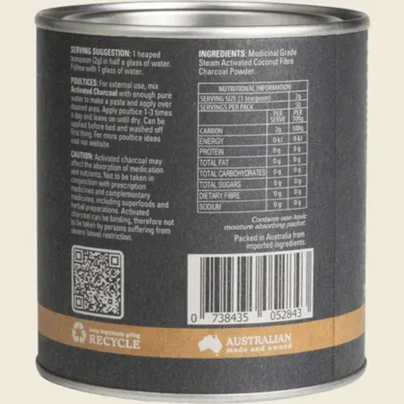 Unique Health Products Eden Activated Charcoal Powder 100g