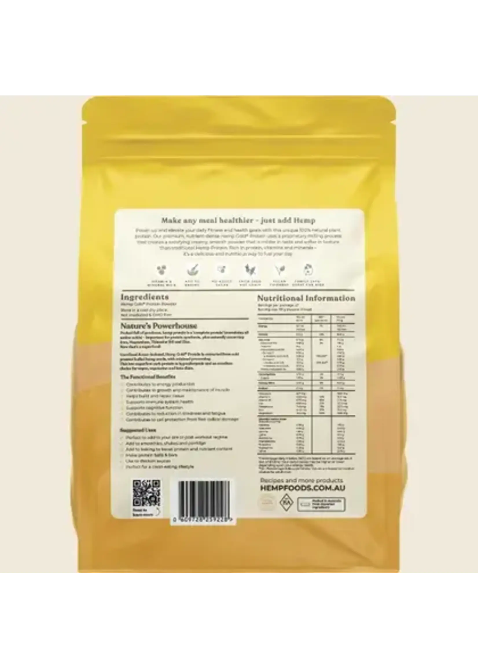 Hemp Foods Australia ( Essential Hemp) Hemp Foods Australia Hemp Gold Protein Organic 900g