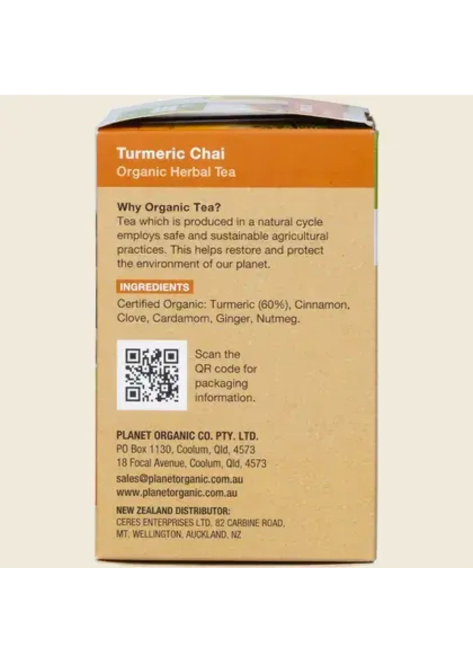 Planet Organic Planet Organic Herbal Tea Bags 25 Turmeric Chai
