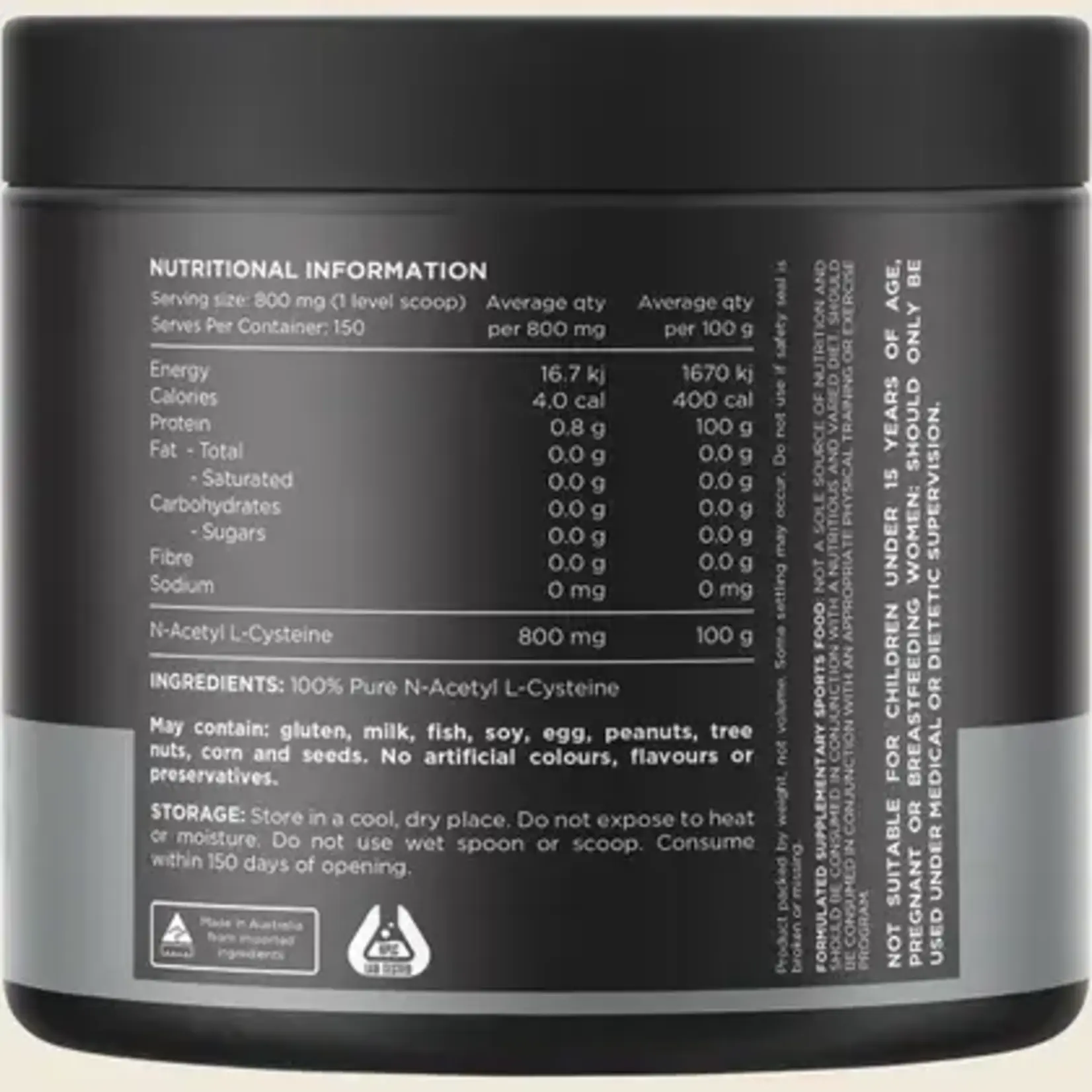 Switch Nutrition Switch Nutrition NAC 100% N-Acetyl L - Cystine Unflavoured 120g