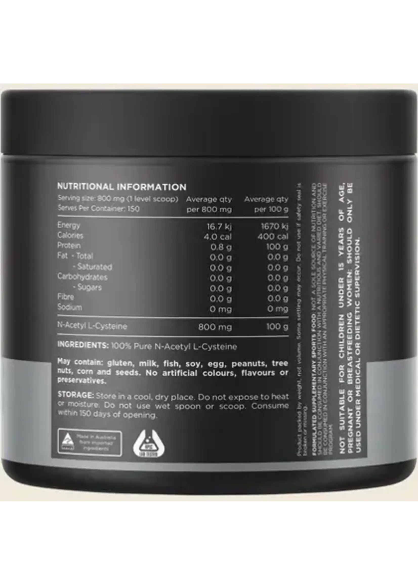 Switch Nutrition Switch Nutrition NAC 100% N-Acetyl L - Cystine Unflavoured 120g