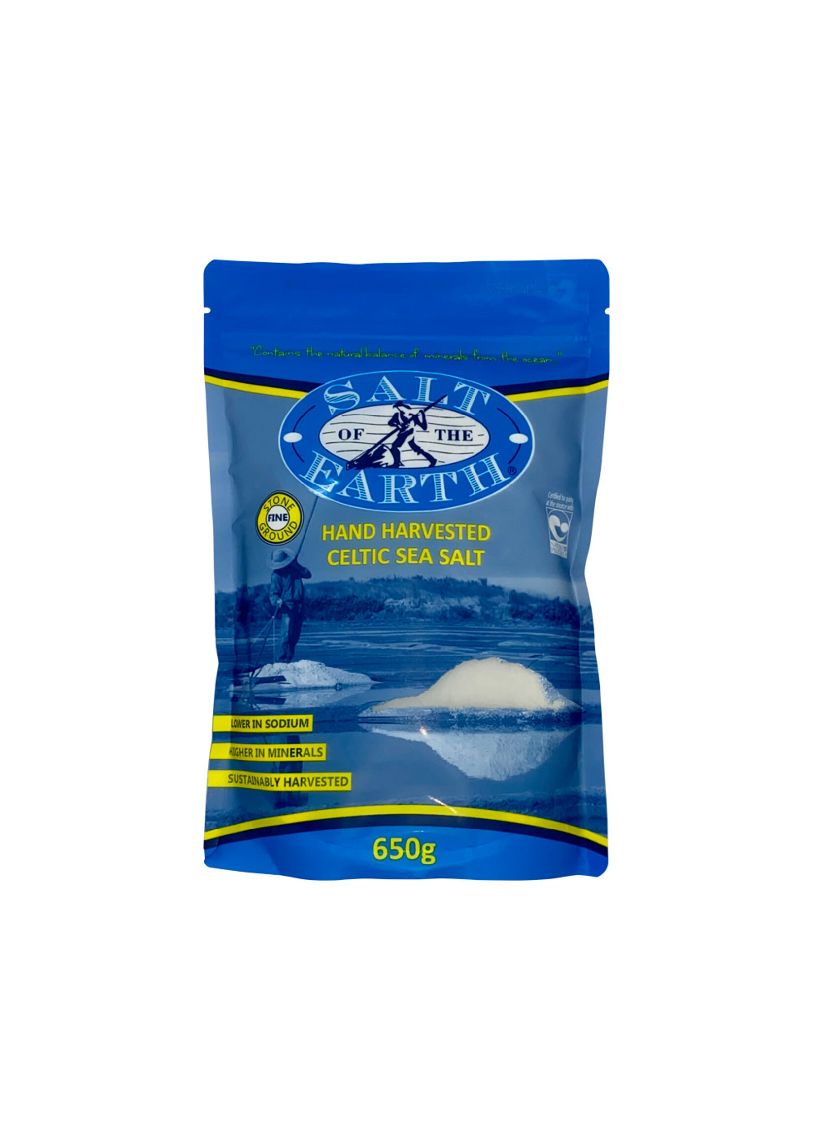Salt of the Earth Salt of the Earth Celtic Sea Salt  Stoneground Ultra Fine 650g