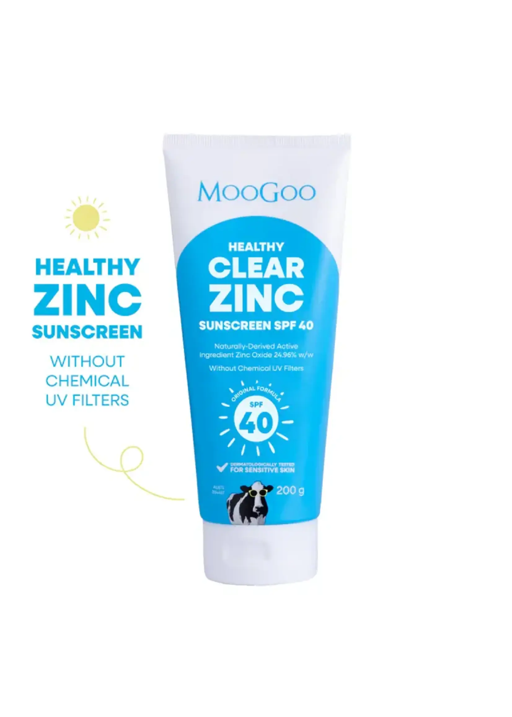 MooGoo MooGoo Natural Clear Zinc SPF 40  200 gram