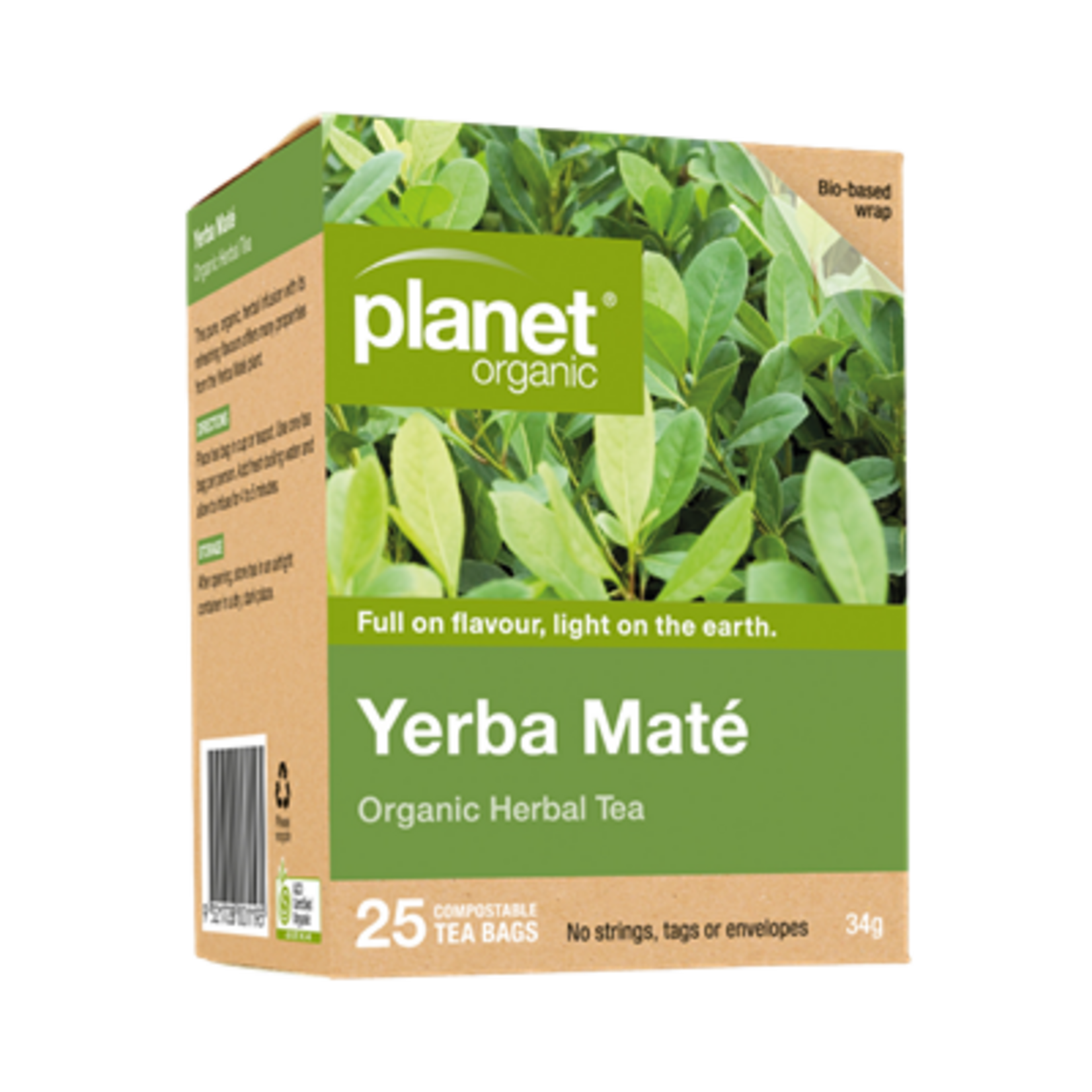 Planet Organic Planet Organic Herbal Tea Bags 25 Yerba Mate