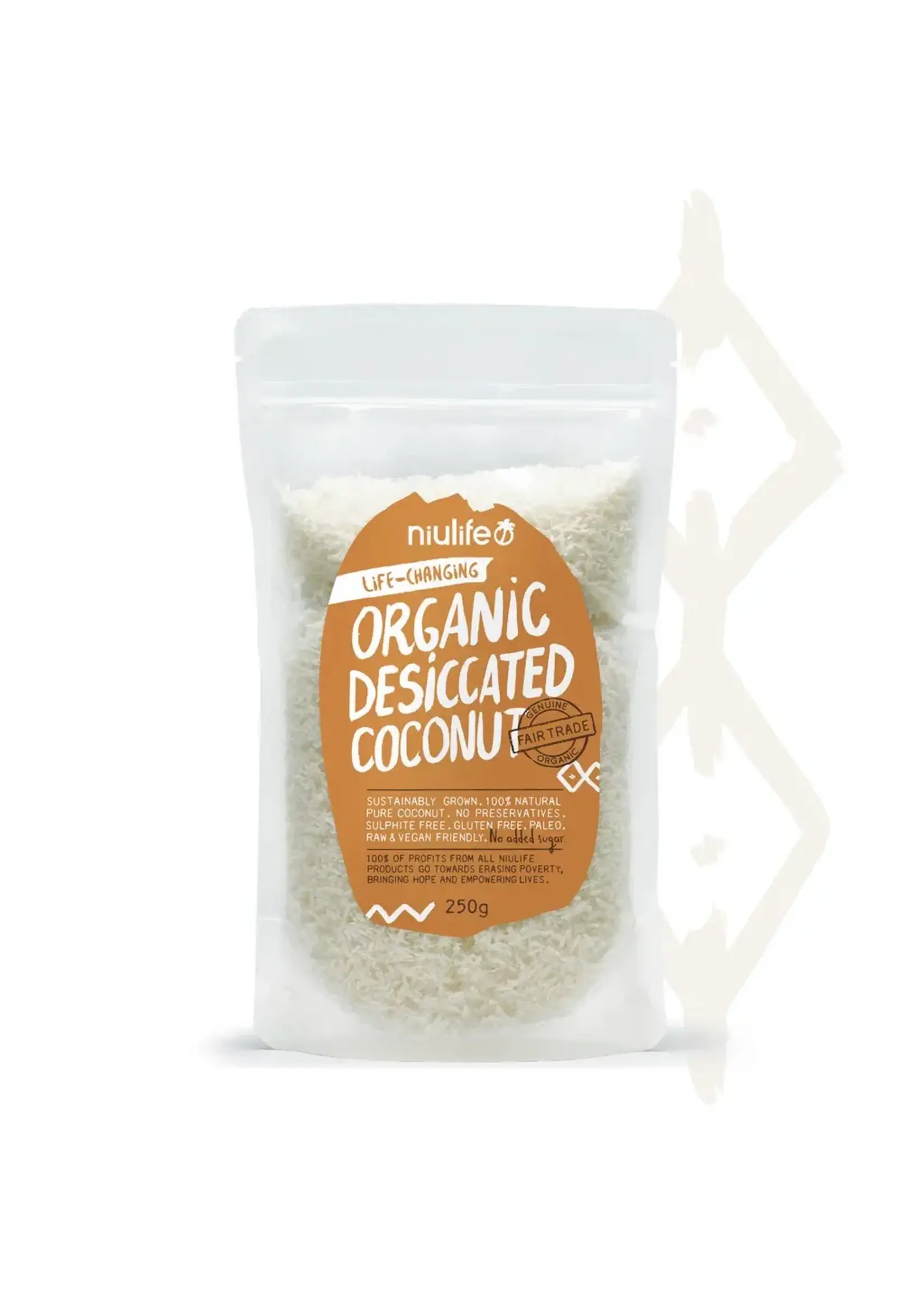 Unique Health Niulife Organic Desiccated Coconut 250g