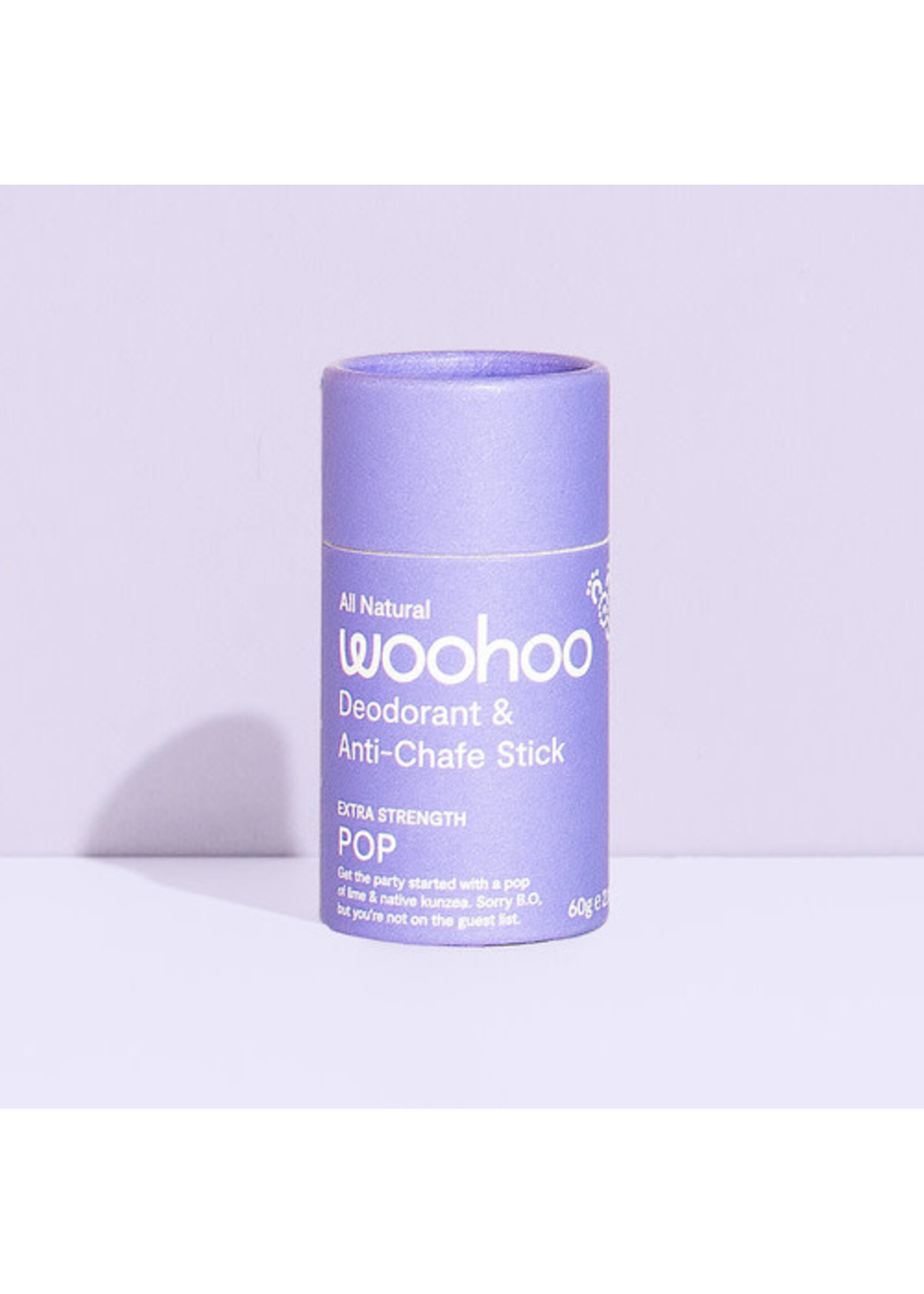 Woohoo Woohoo Deodorant & Anti-Chafe Stick 60g Pop  (Extra Strength)