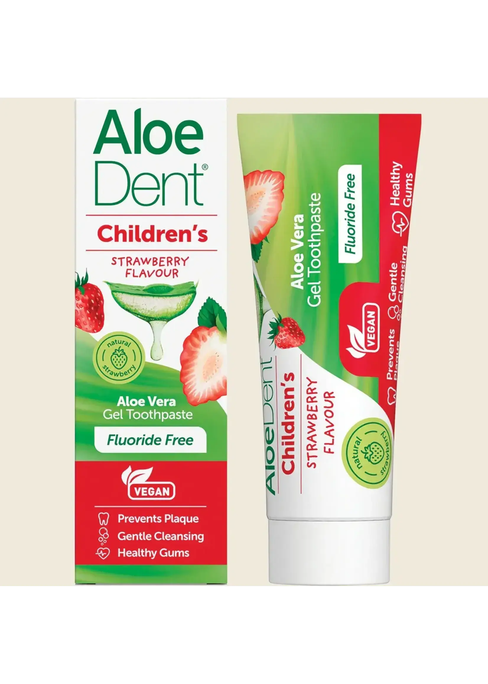 Aloe Dent Aloe Dent Childten's Toothpaste Fluoride Free Strawberry 50 ml