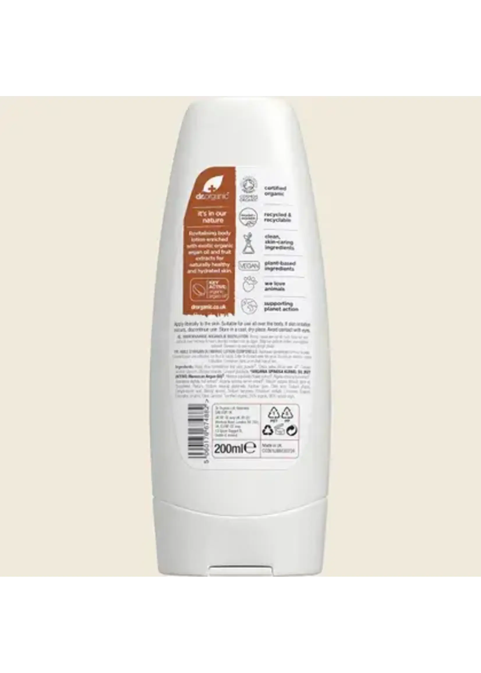 Dr Organic Dr Organic Body Lotion 200ml Moroccan Argan Oil